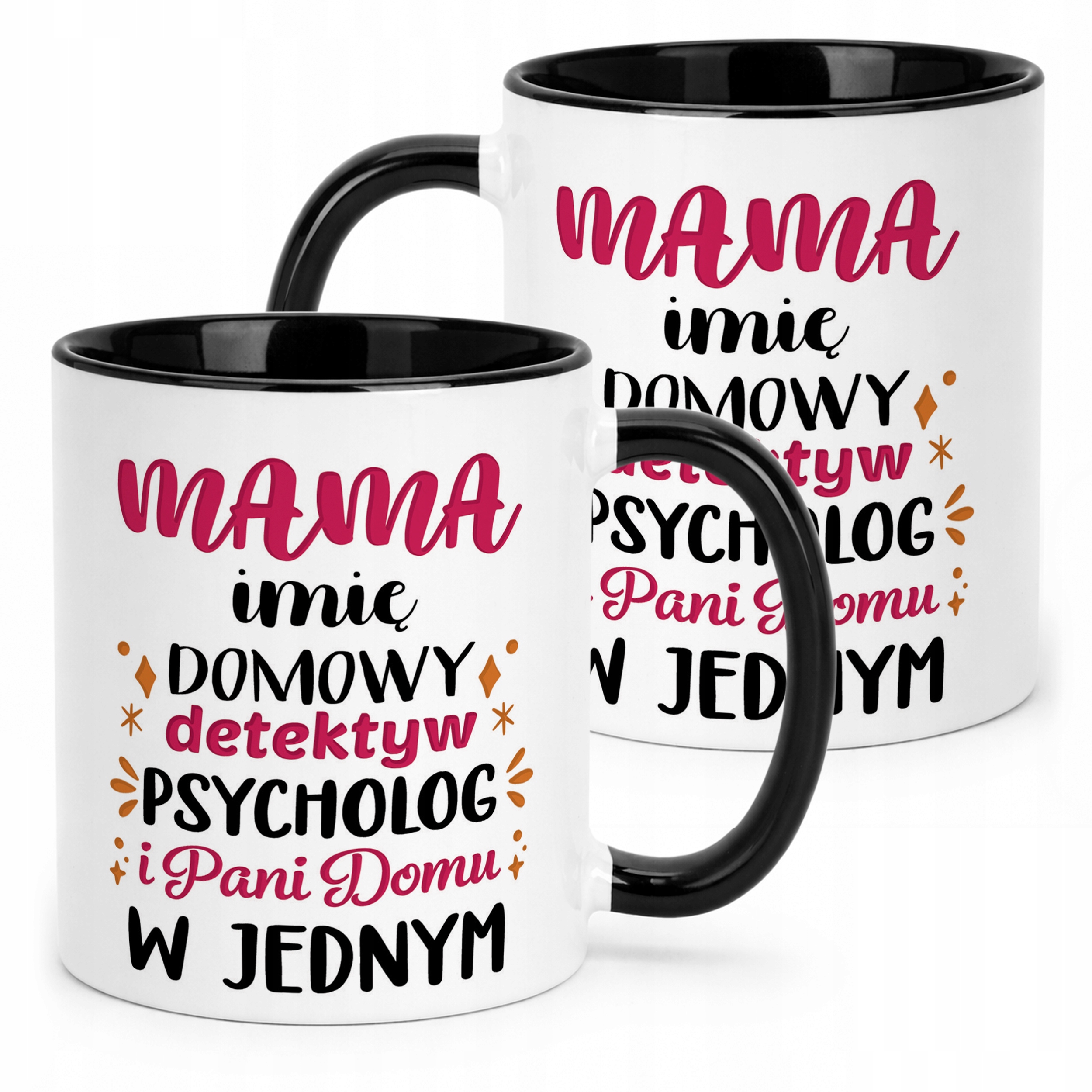 Kubek Czarny Personalizowany Dzień Matki Dla Mamy Prezent Upominek