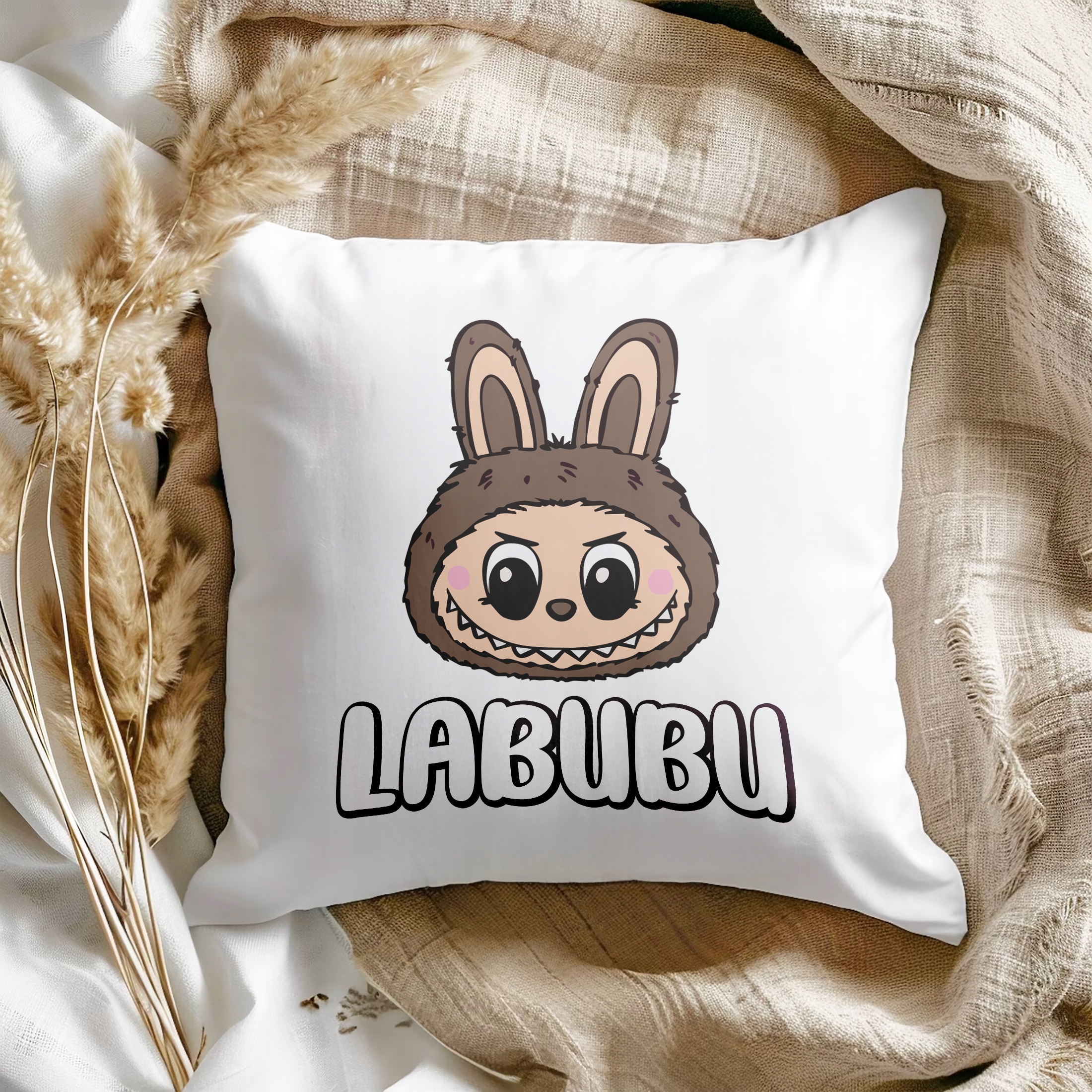 Poduszka 38x38cm Labubu Urocze Stworki Bajka Dla Dzieci Prezent