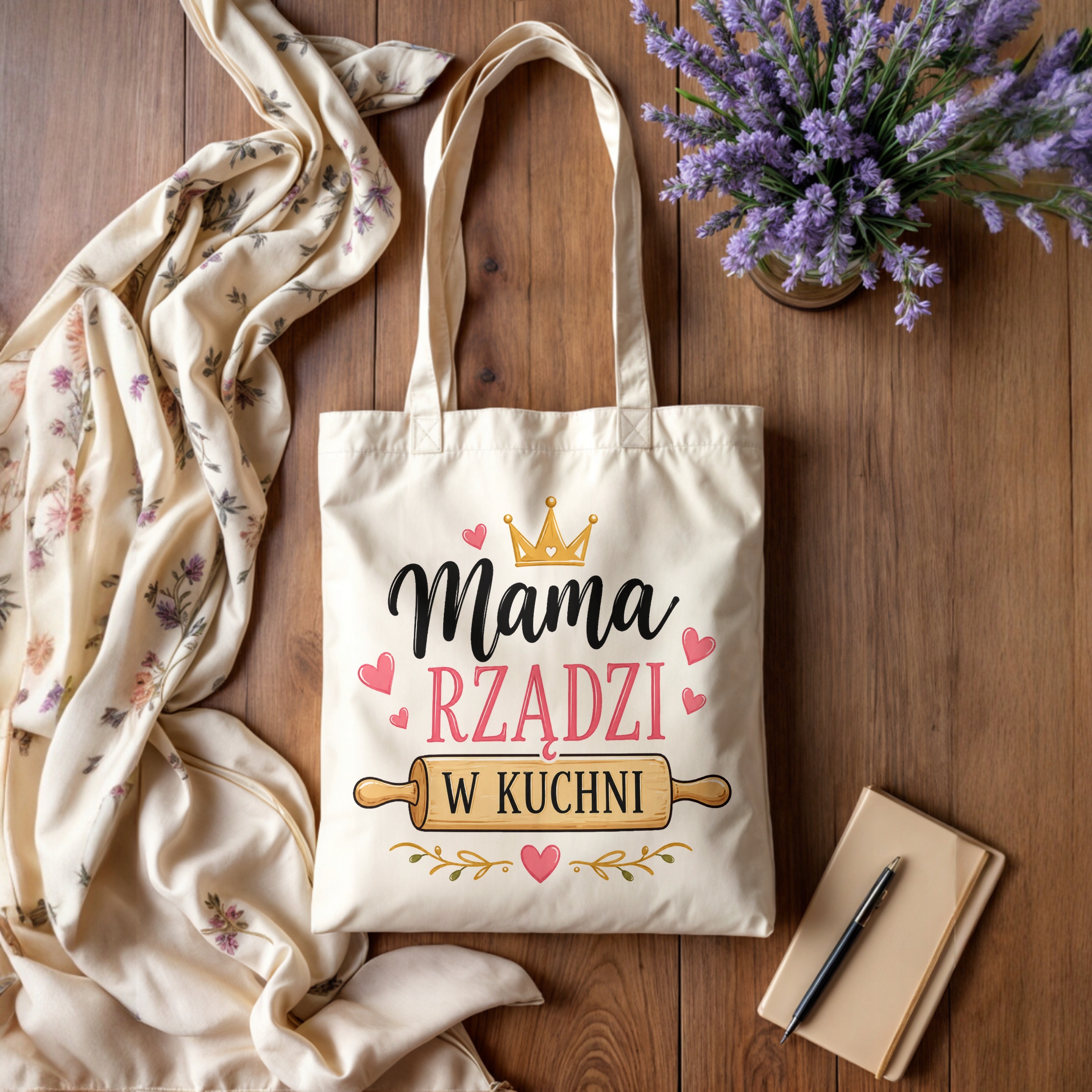 Torba bawełniana prezent dla mamy na Dzień Matki torba na zakupy