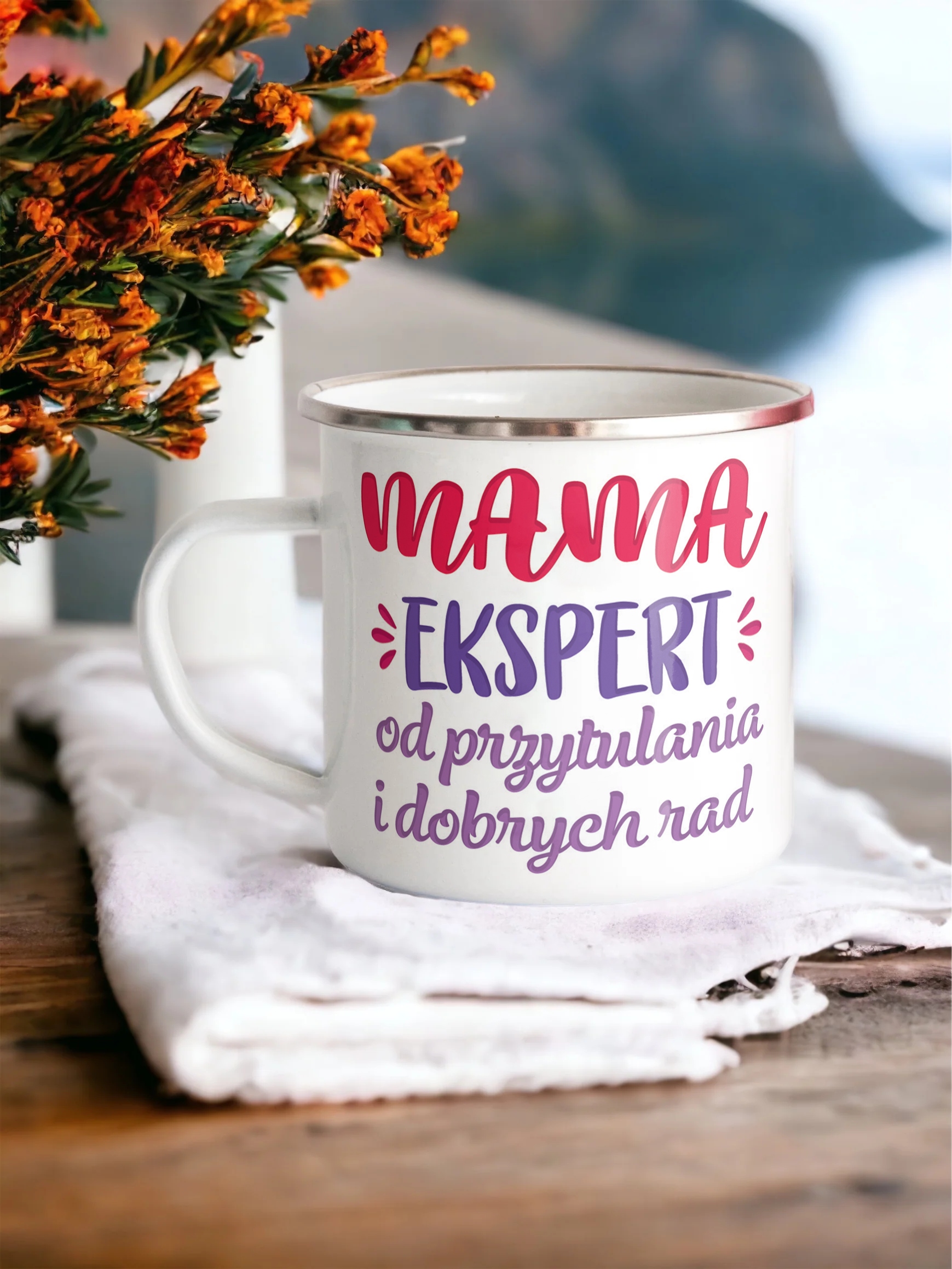 Emaliowany Kubek Garnuszek Dzień Matki Dla Mamy Prezent Mama Ekspert