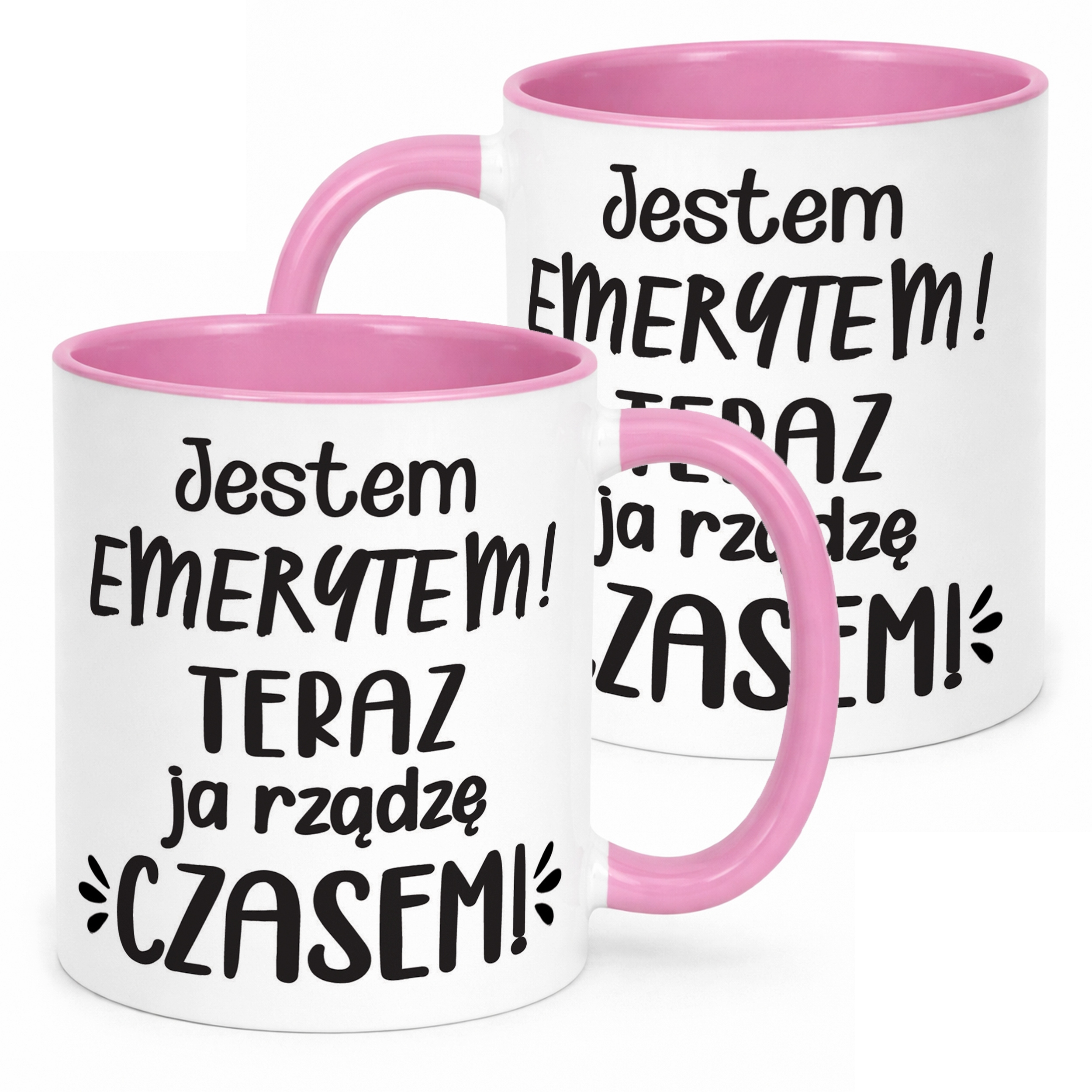 Kubek Różowy z okazji Emerytury Dla Emeryta Prezent Upominek