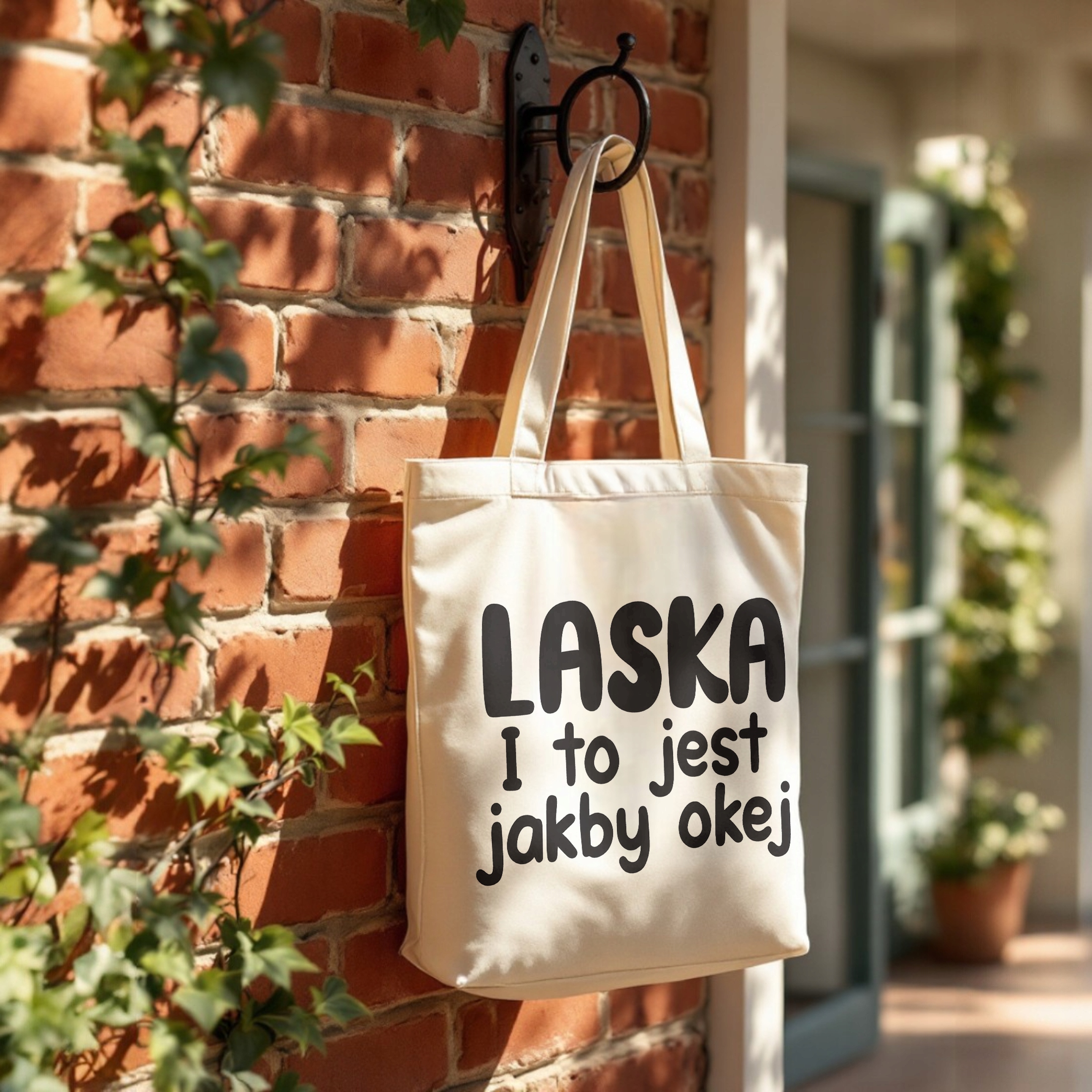 Torba bawełniana premium Laska I To Jest Jakby Okej Zabawny Prezent