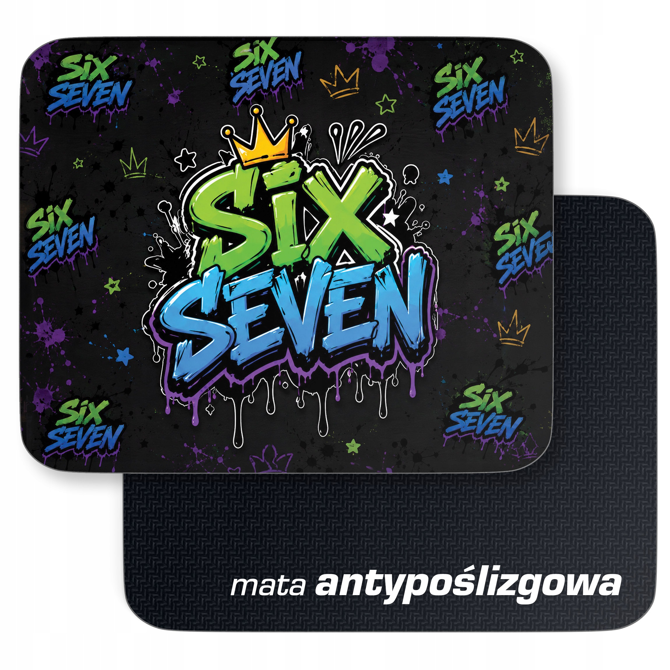 Podkładka pod mysz z nadrukiem 67 Six Seven dla graczy
