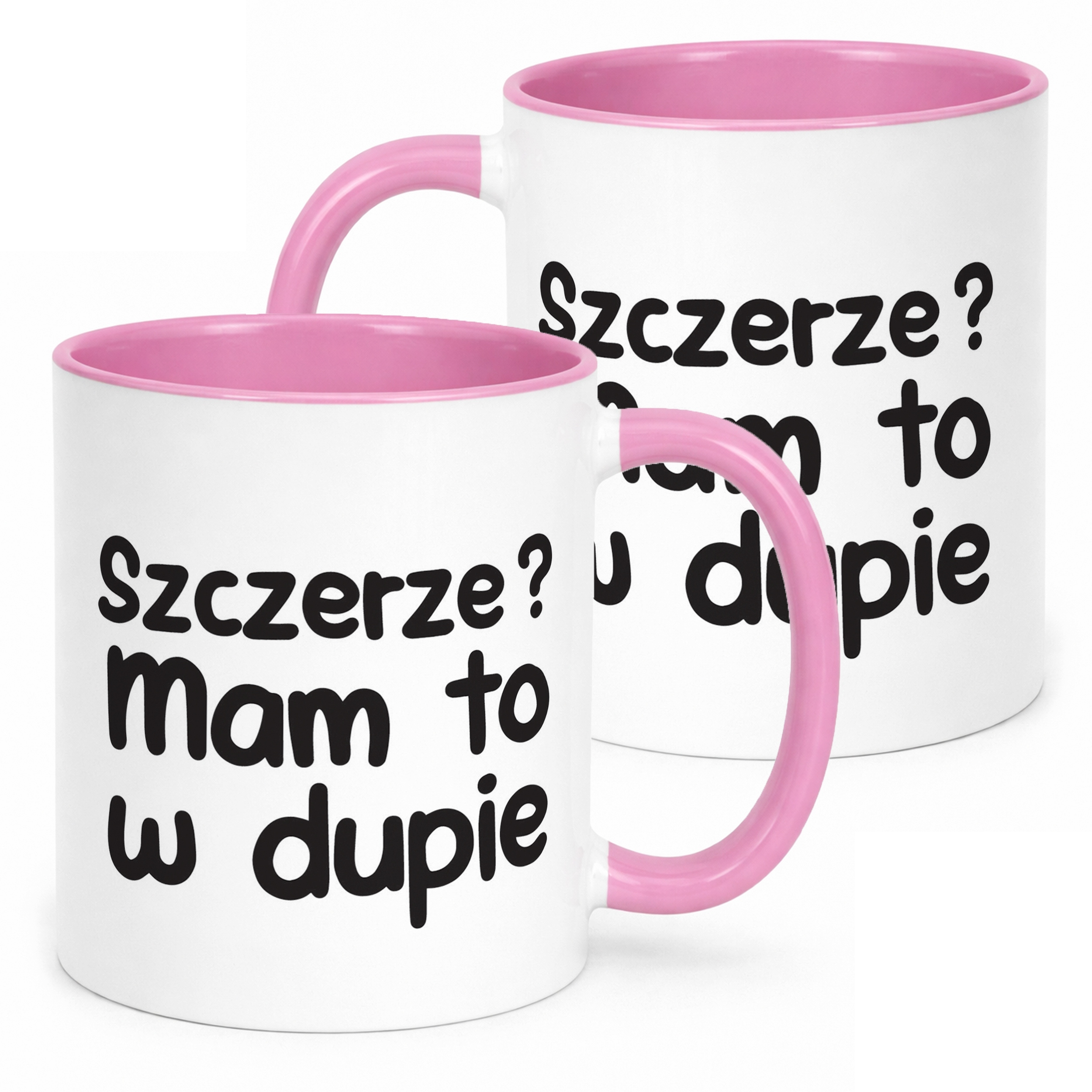 Kubek Różowy Szczerze Mam To W D*pie Śmieszny Zabawny Prezent