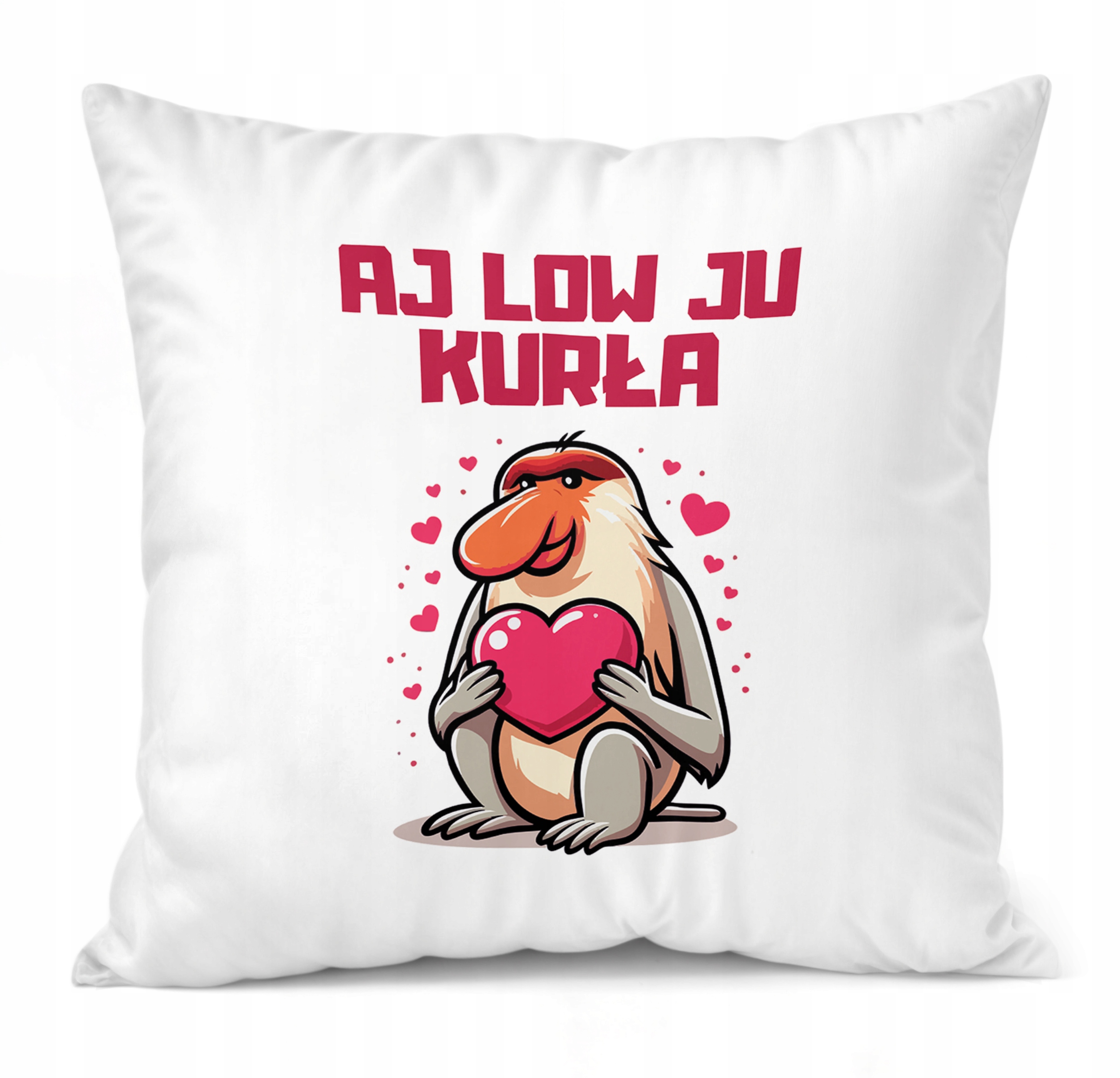 Zestaw Kubek + Poduszka 38×38 cm Walentynki Aj Low Ju Kurła Janusz Nosacz