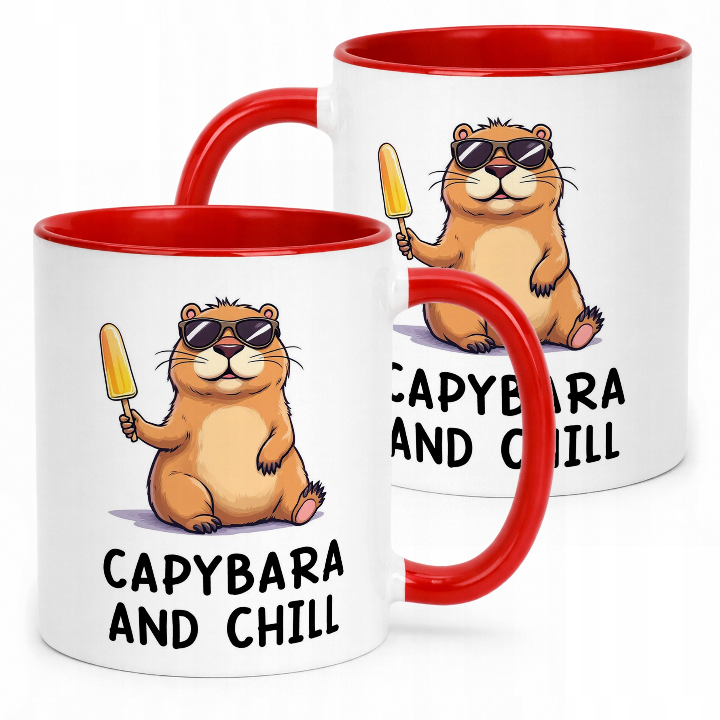 Kubek ceramiczny Kapibara Capybara Zwierzak Słodki Dla Dzieci Prezent
