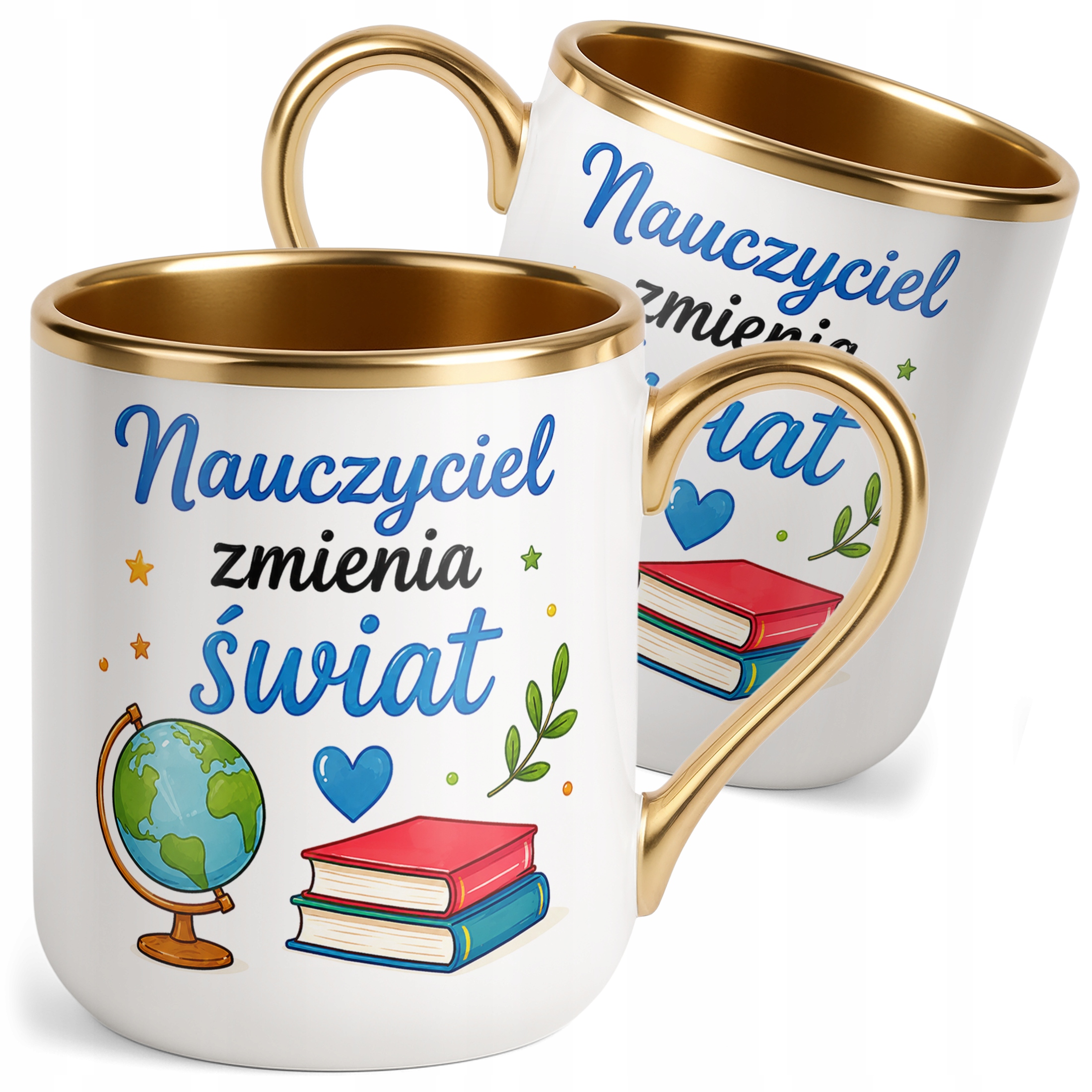 Kubek Premium Złoty Dzień Nauczyciela Dla Nauczyciela Prezent Upominek
