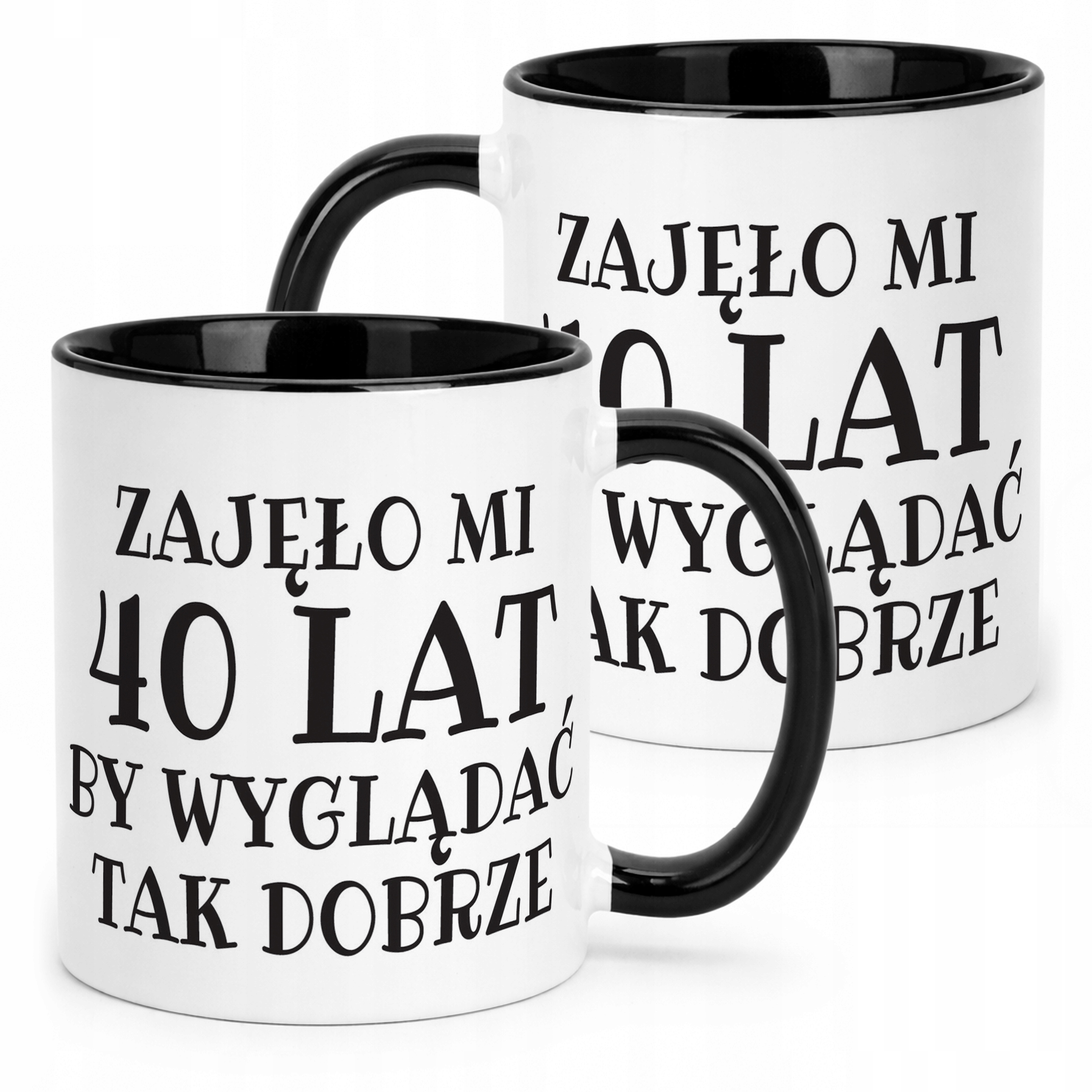 Kubek Czarny Zajęło Mi 40 Lat Na Urodziny Prezent Upominek