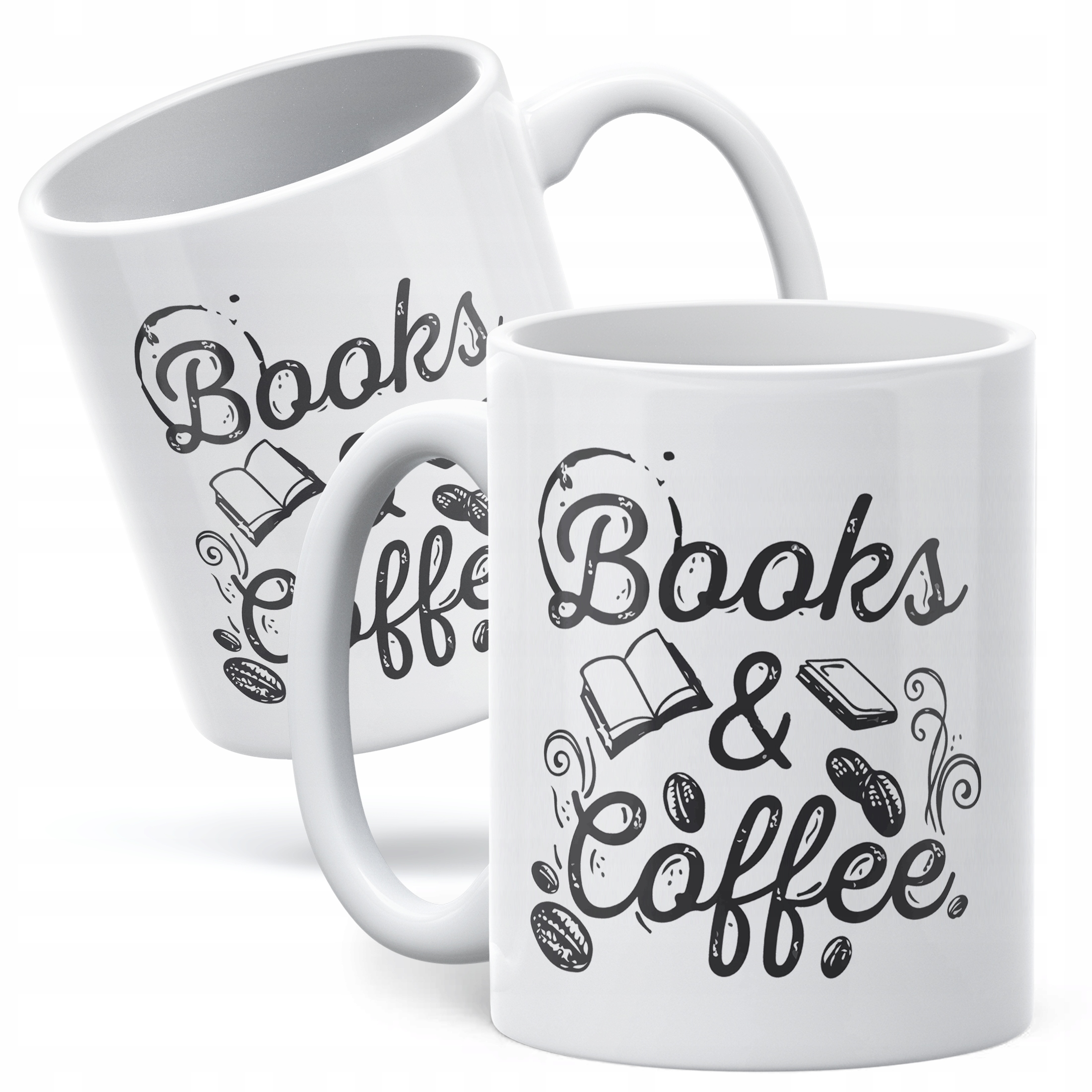 Kubek ceramiczny Coffee And Books Dla Fanów Czytania i Kawy