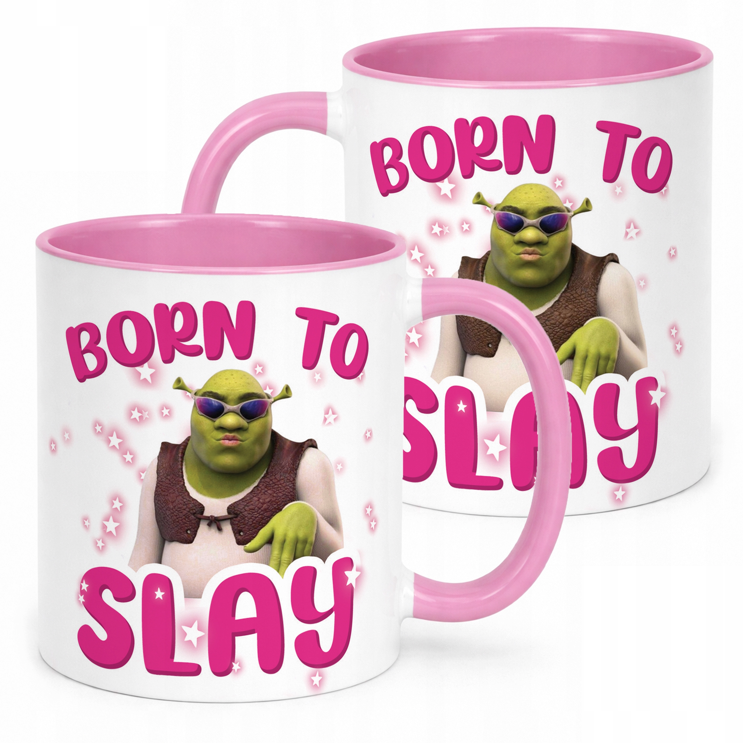 Kubek Różowy Born To Slay Śmieszny Zabawny Prezent
