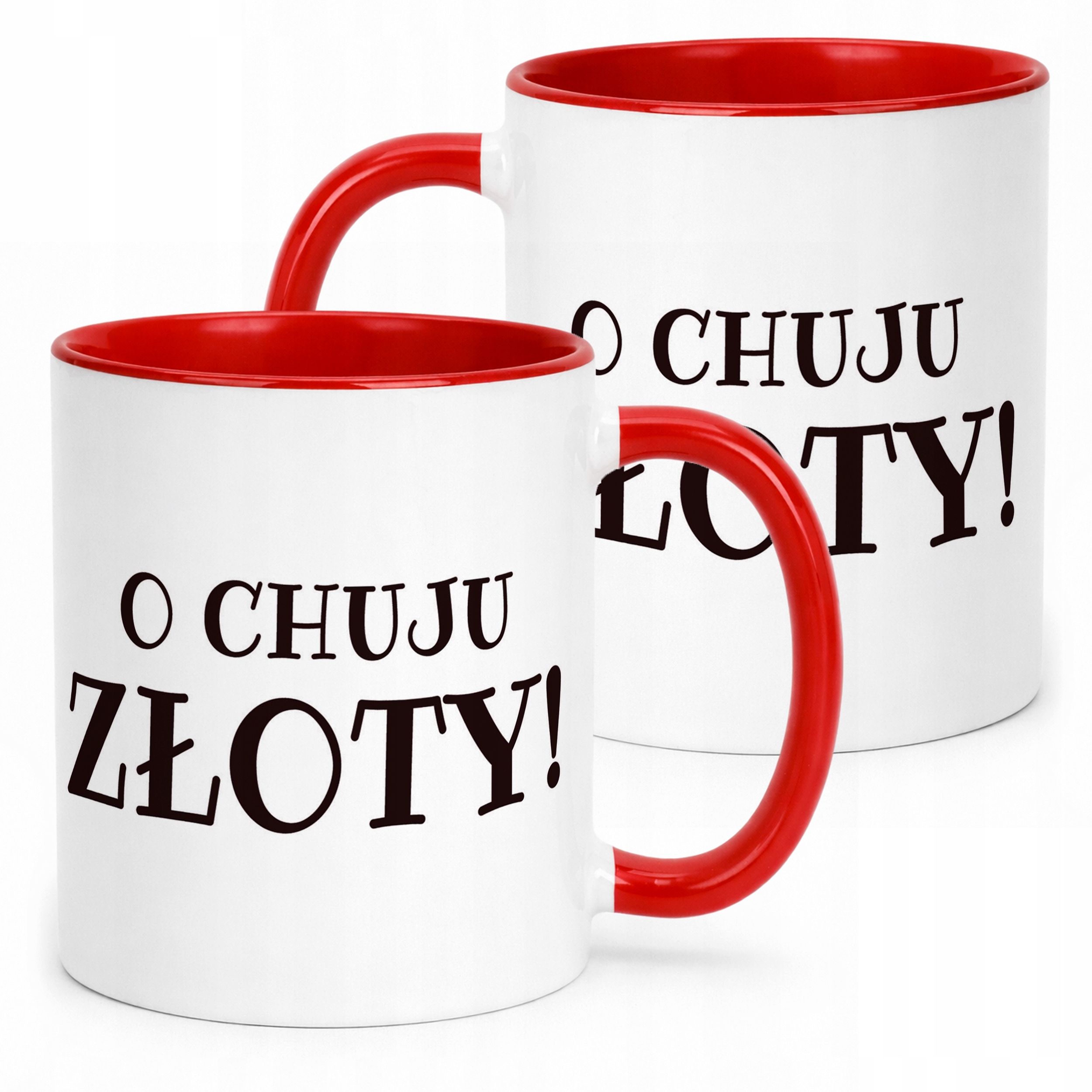 Kubek ceramiczny O Ch*ju Złoty Śmieszny Zabawny Prezent
