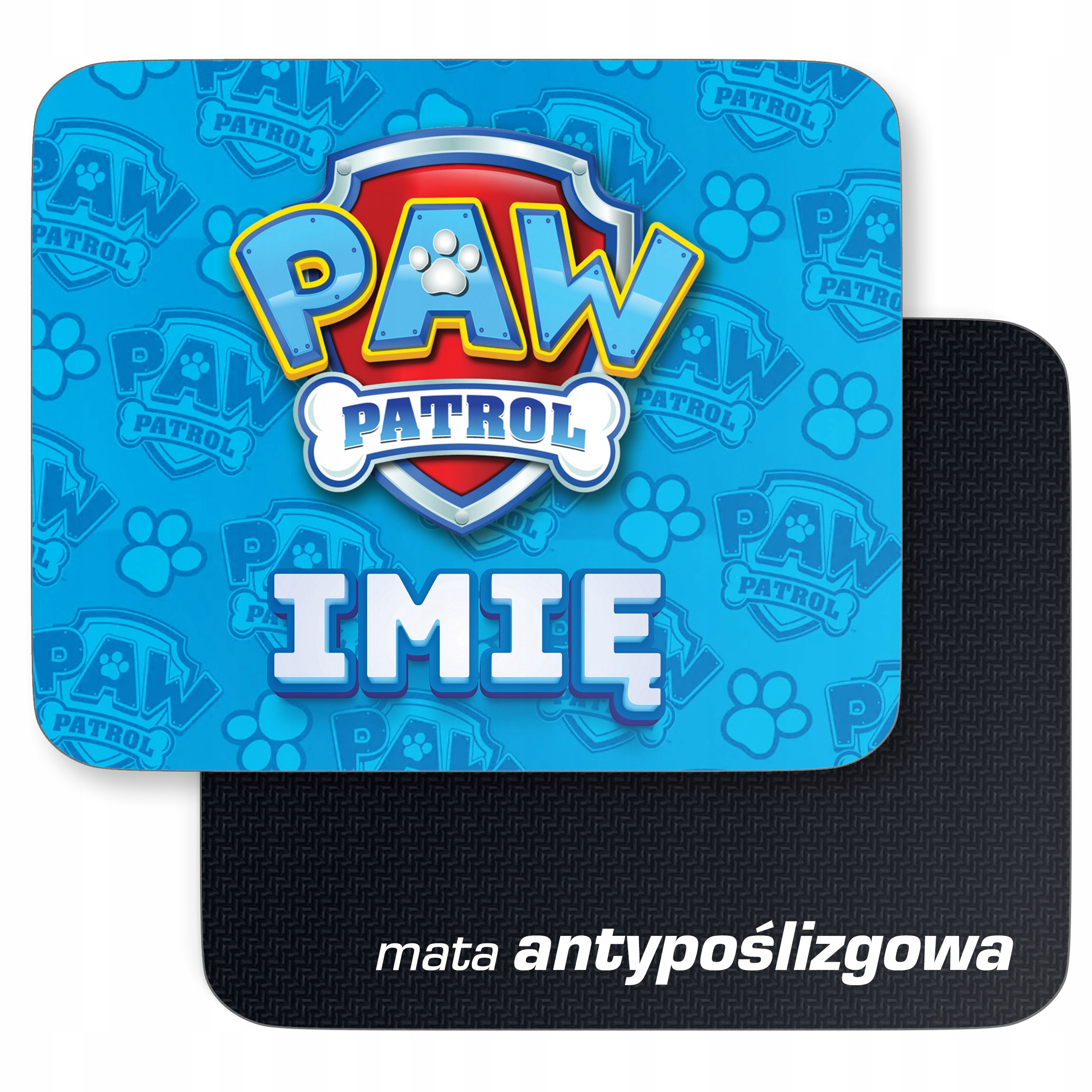 Podkładka pod mysz 22×18 cm personalizowana Psi Patrol z twoim imieniem