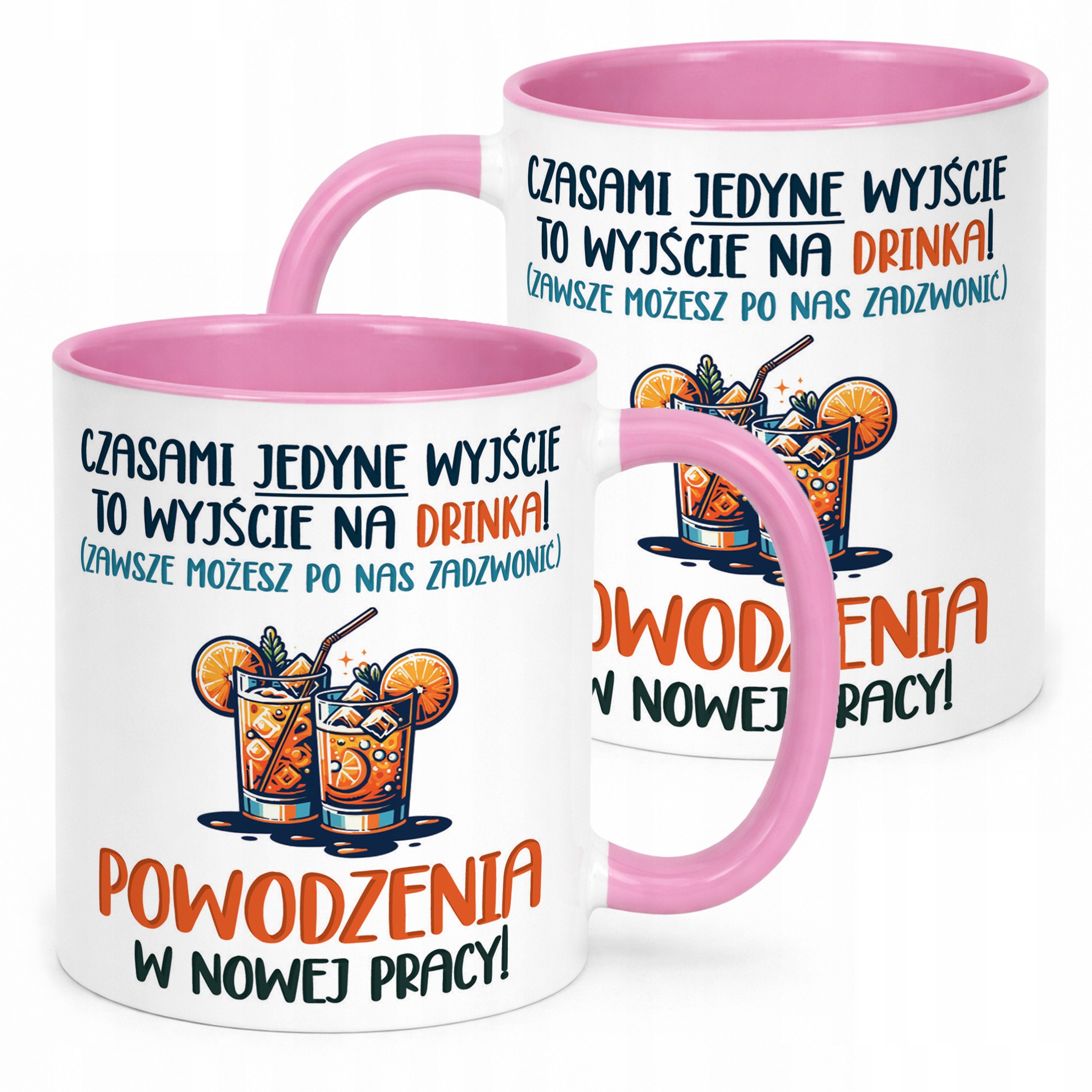 Kubek Różowy Pożeganie Odejście z Pracy Dla Kolegi Koleżanki Prezent