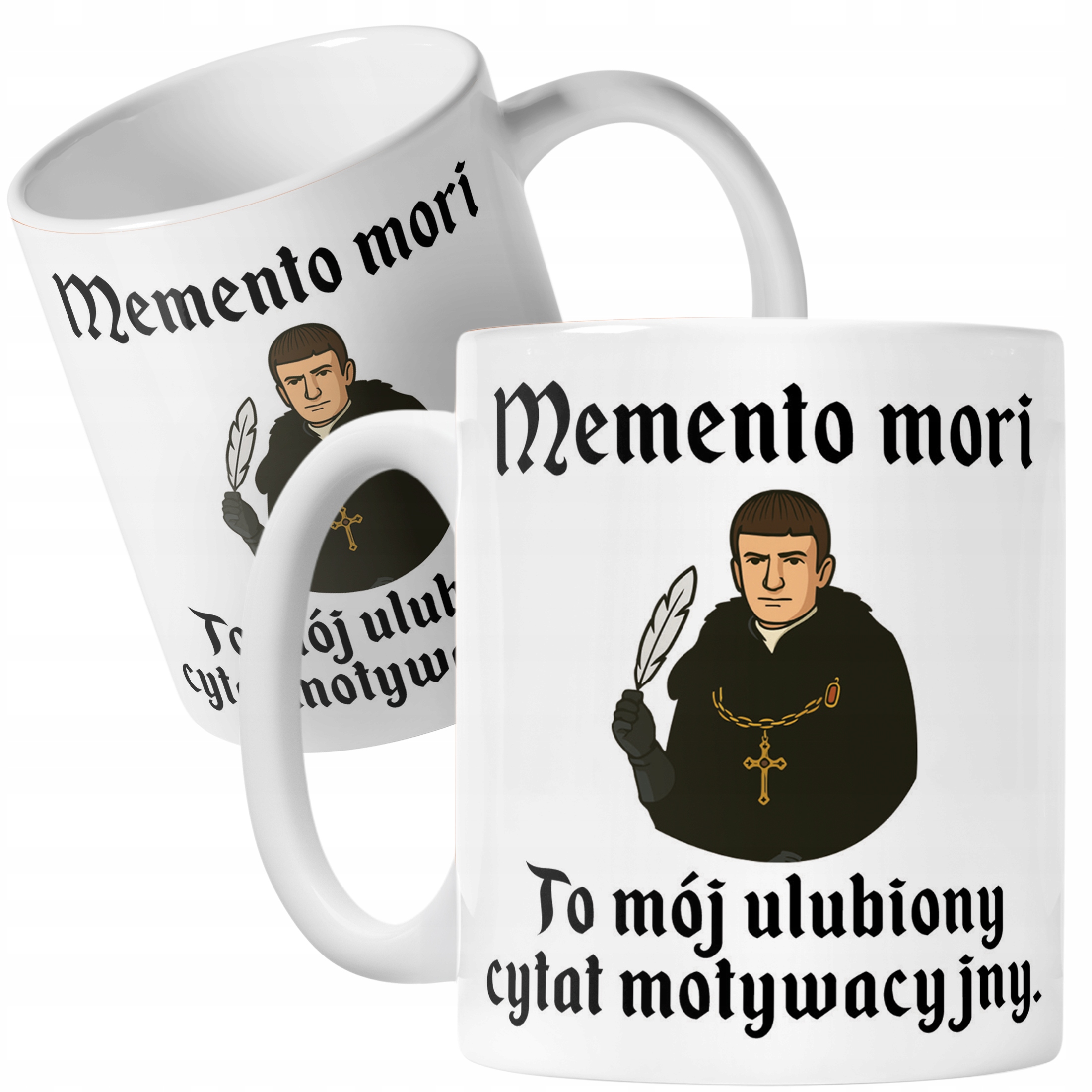 Kubek ceramiczny 1670 Memento Mori Cytat Motywacyjny Jakub Prezent