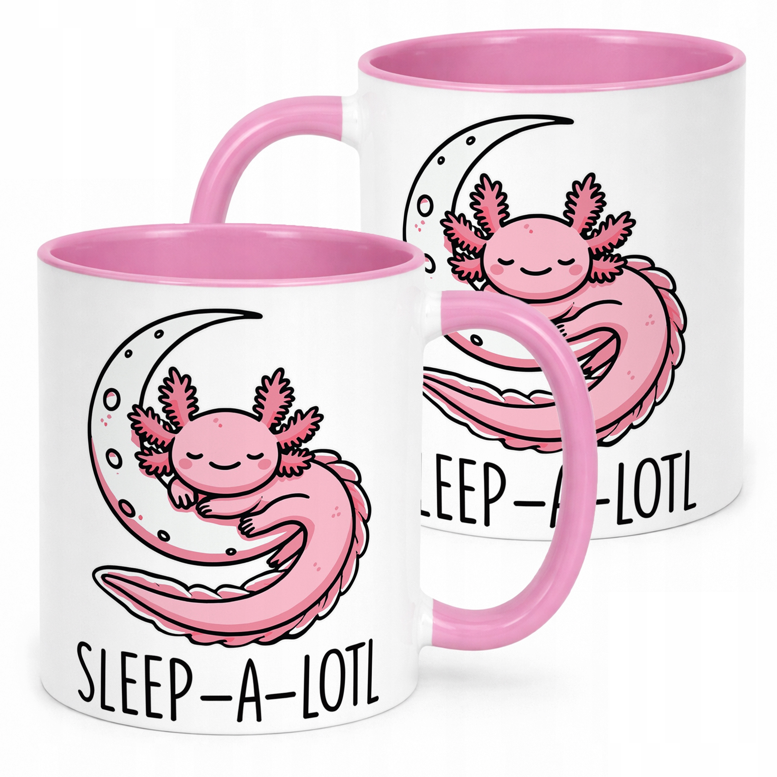 Różowy kubek 330ml dla dziecka Aksolotl Axolotl Zwierzak Viral Trend