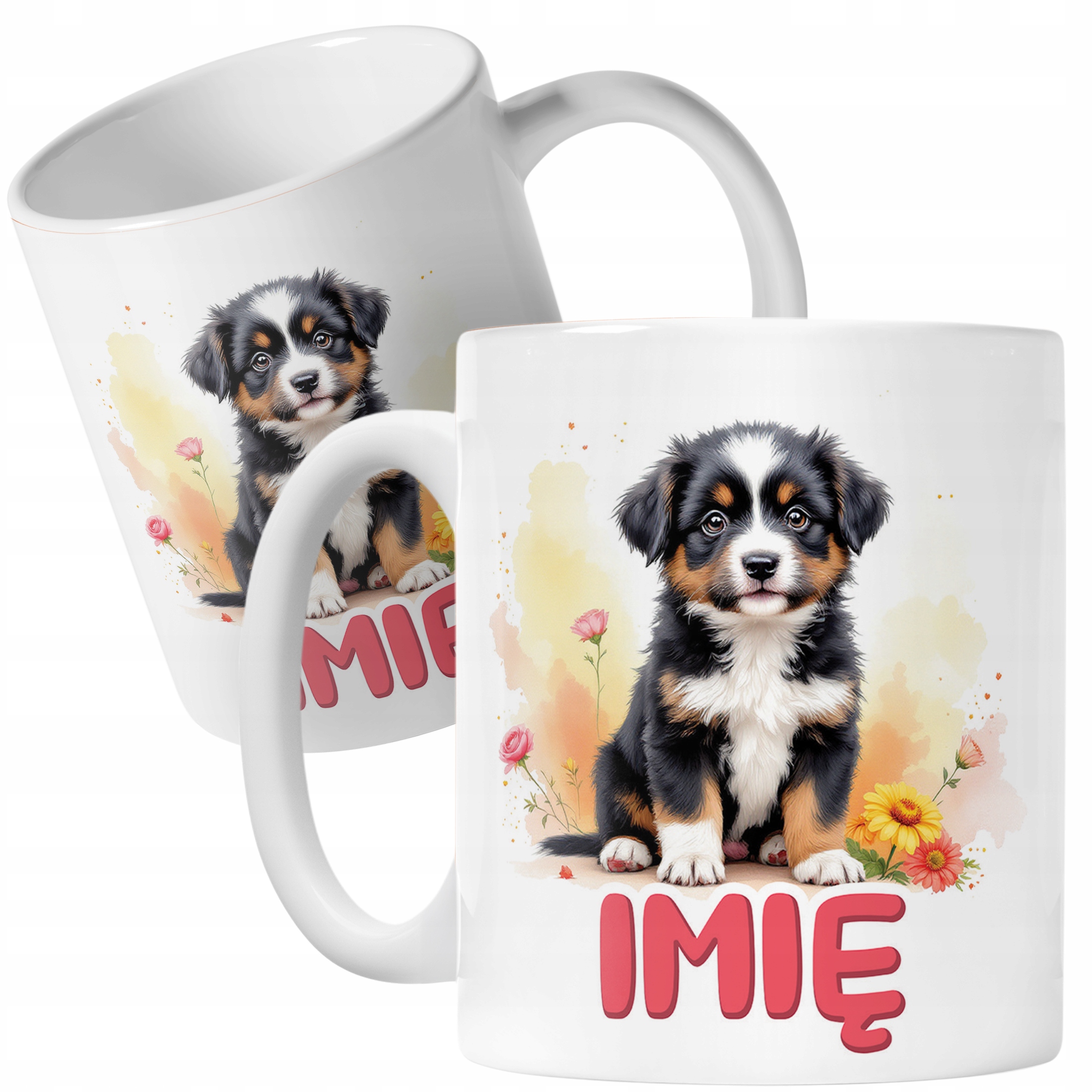 Kubek ceramiczny personalizowany Pies Piesek Zwierzak Słodki Dla Dzieci