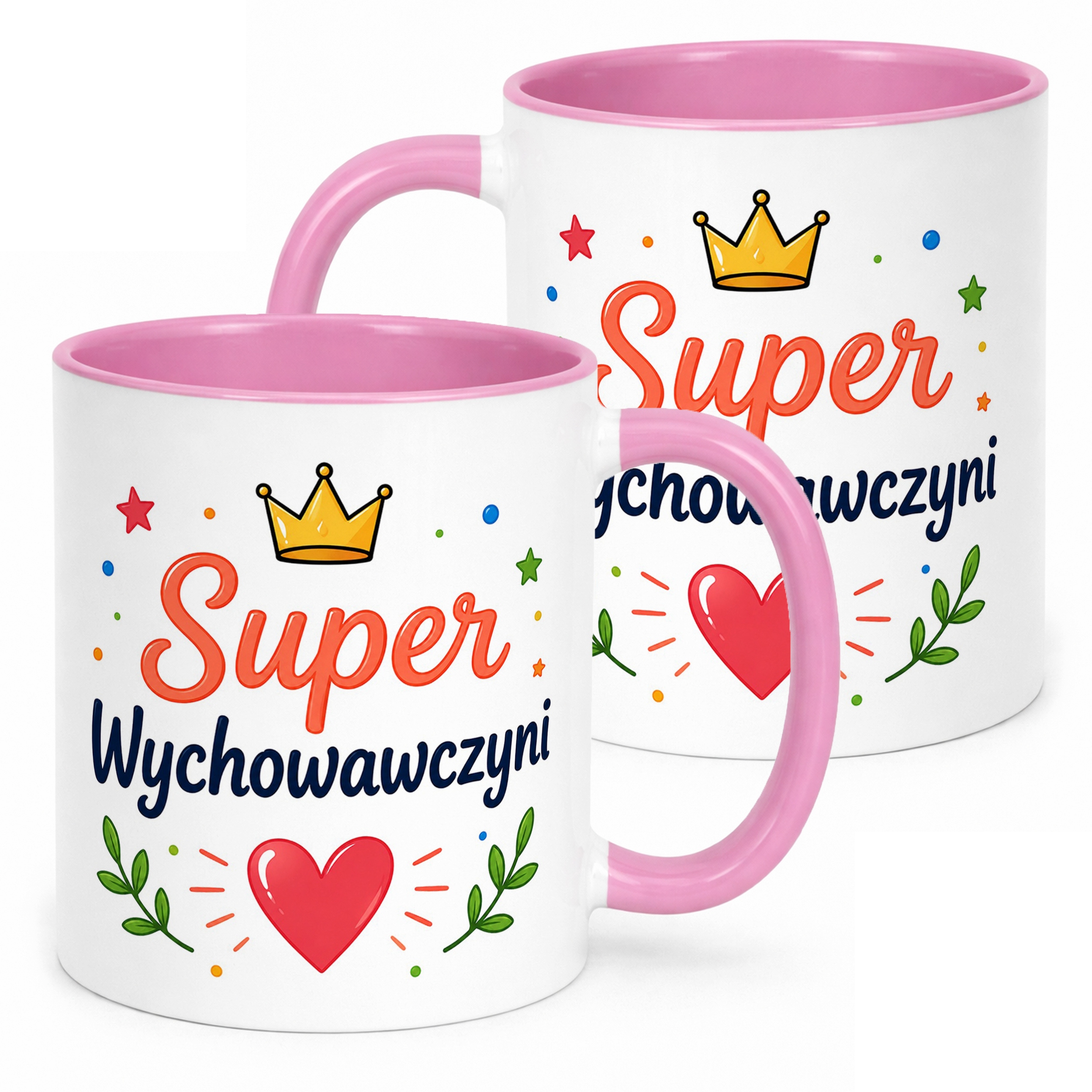 Kubek Różowy Dzień Nauczyciela Dla Wychowawcy Prezent Upominek