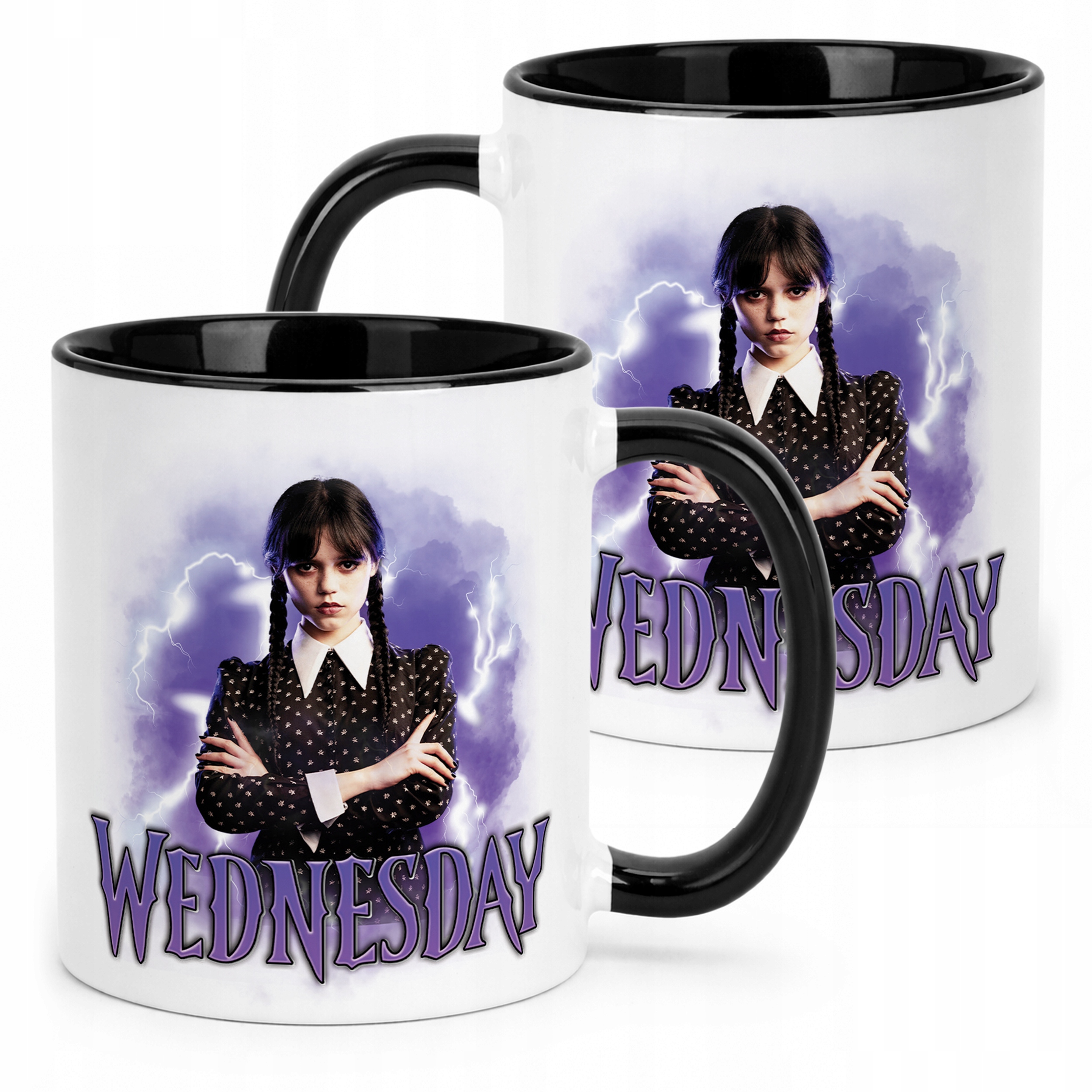 Kubek Czarny Nevermore Wednesday Addams Dla Fanów Prezent