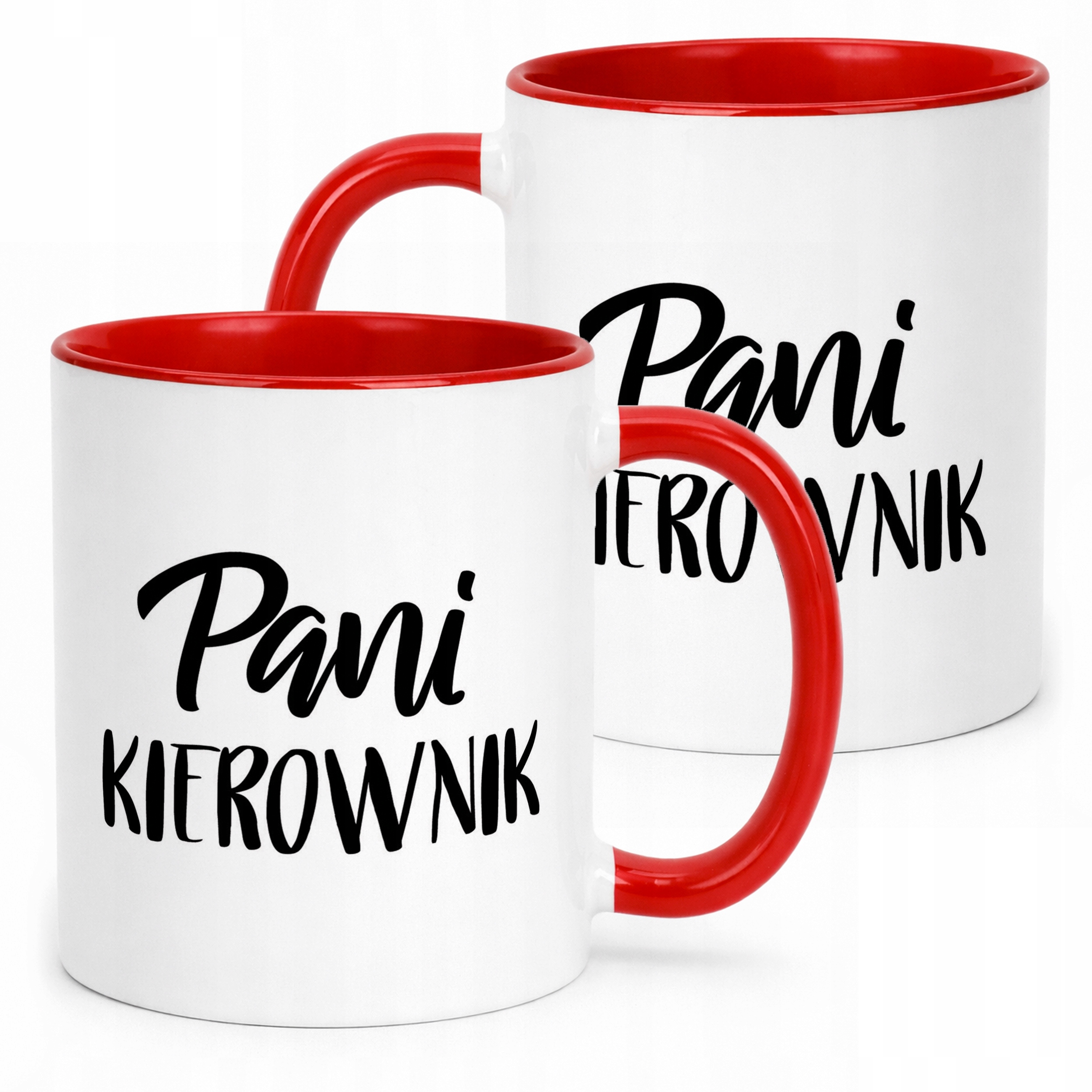 Kubek Czerwony Pani Kierownik Dla Kobiety Praca Prezent