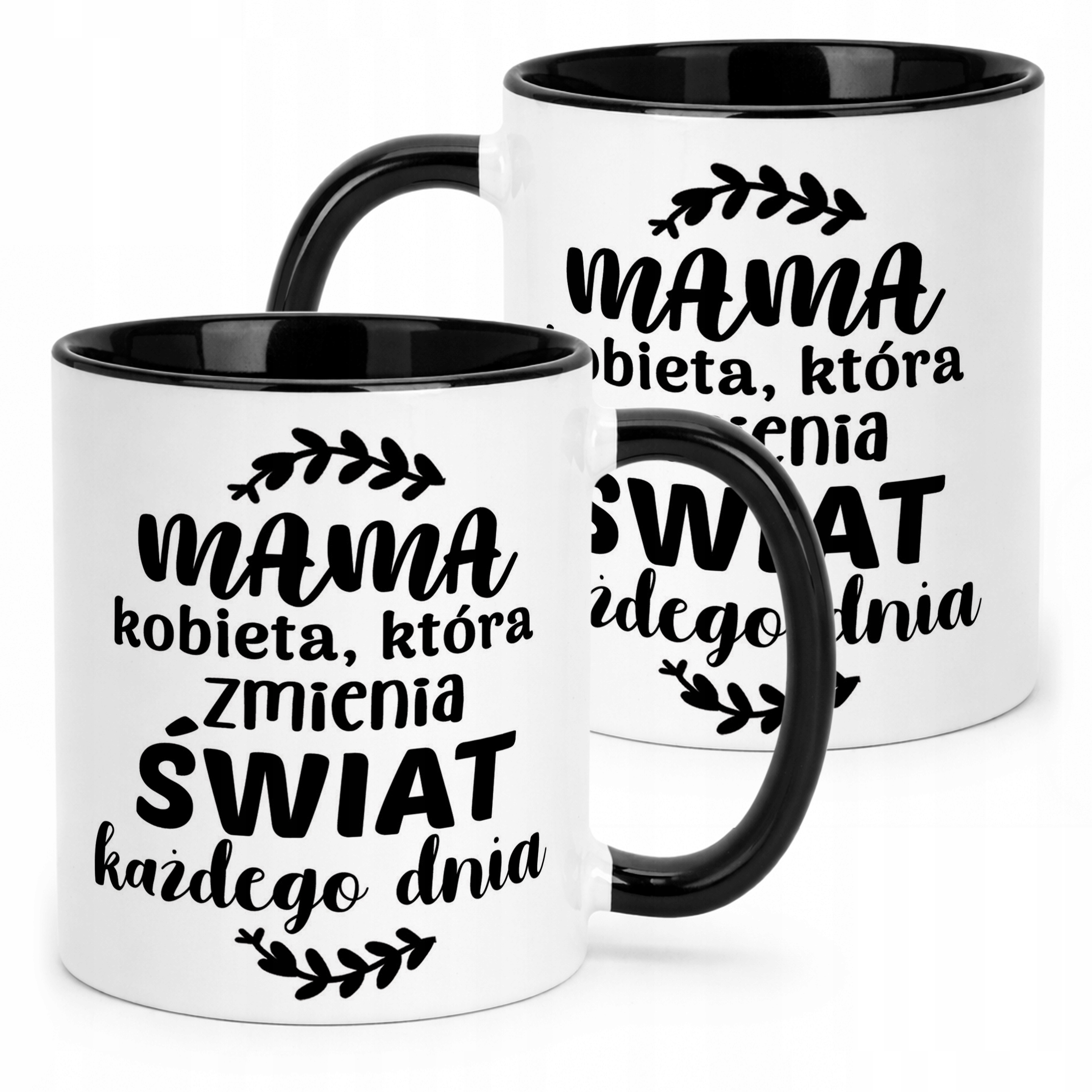 Kubek Czarny Dzień Matki Dla Mamy Prezent Kobieta Która Zmienia Świat