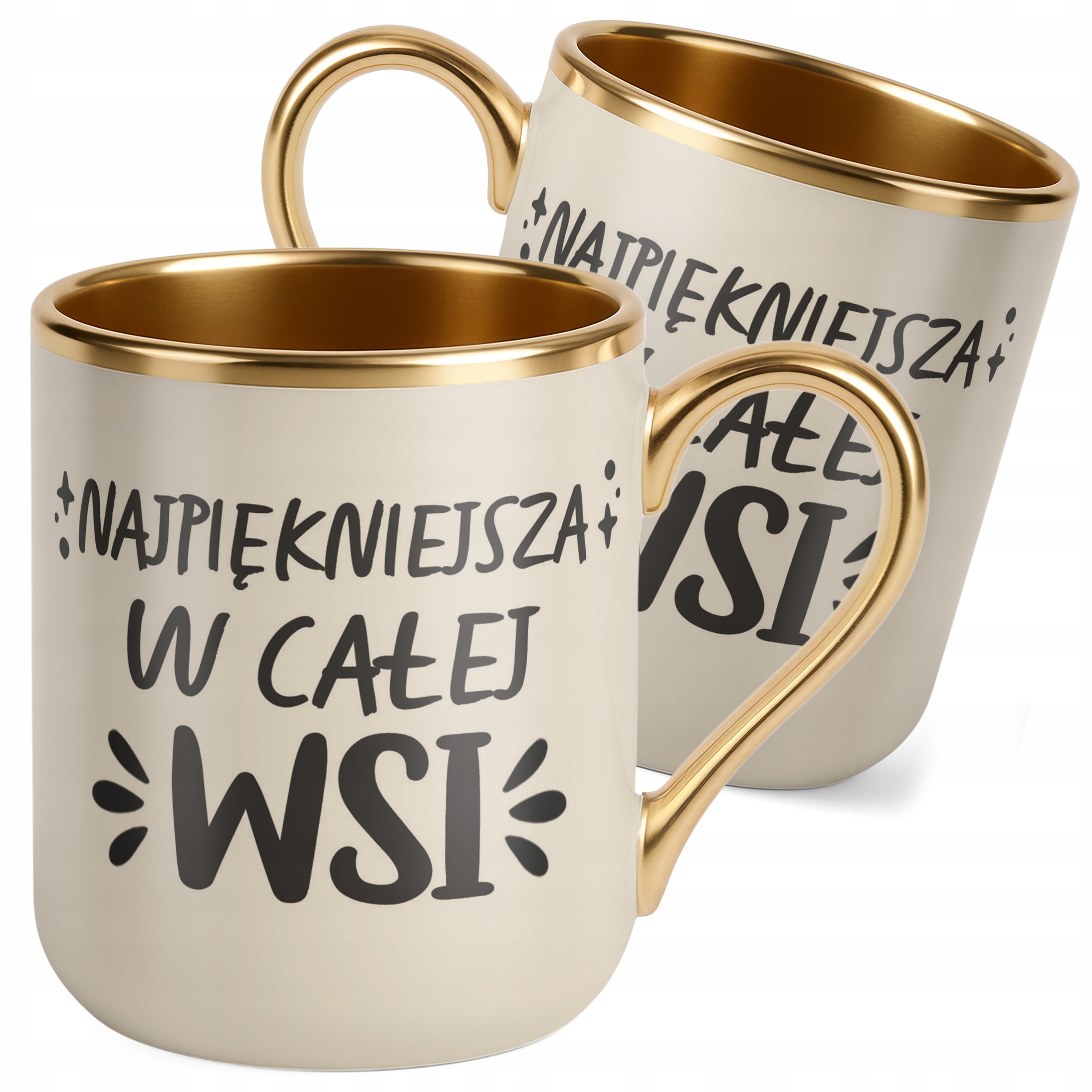 Kubek Premium Złoty Ecru Dzień Kobiet Zabawny Prezent Upominek Dla Kobiety