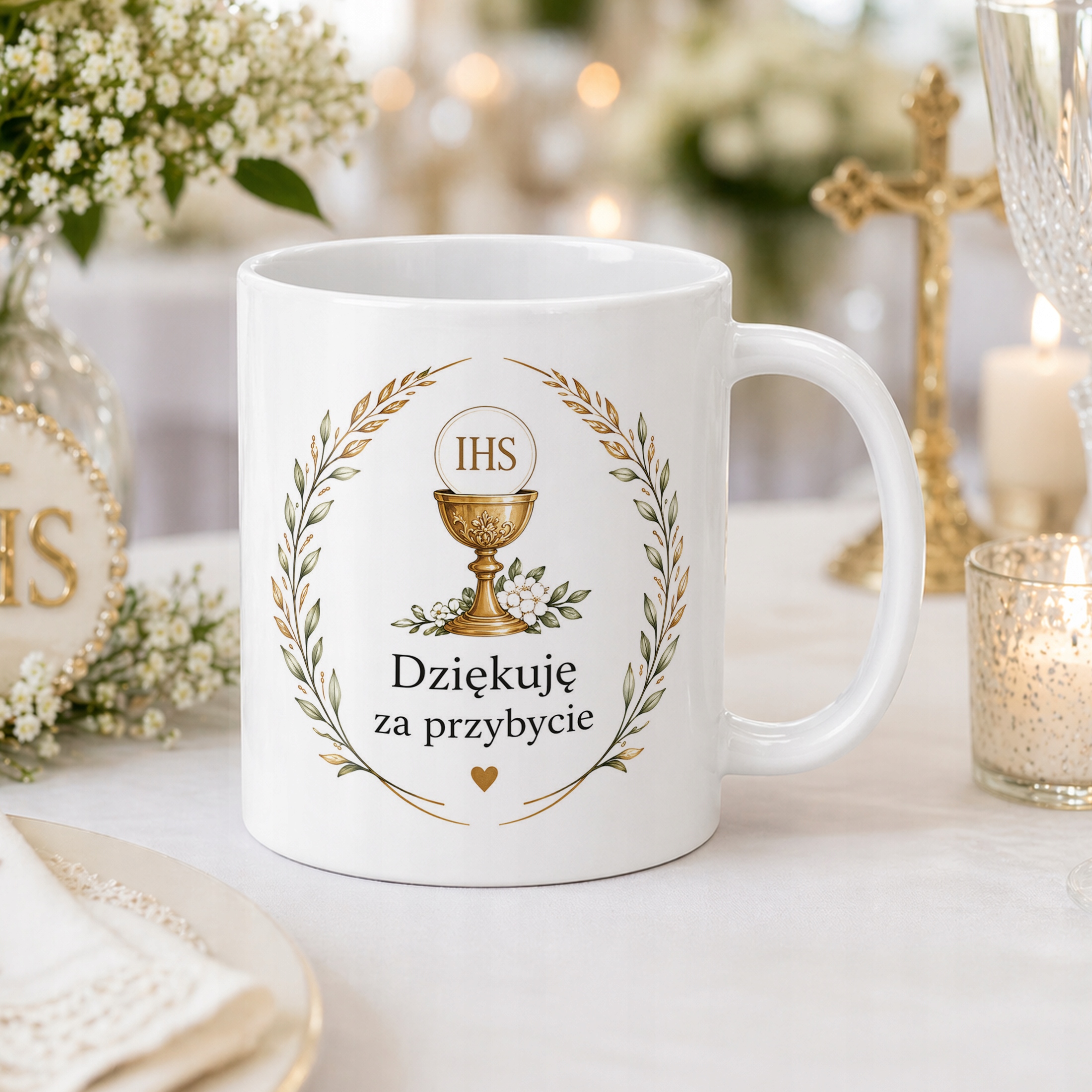Kubek Ceramiczny Pierwsza Komunia Święta Pamiątka Prezent Upominek