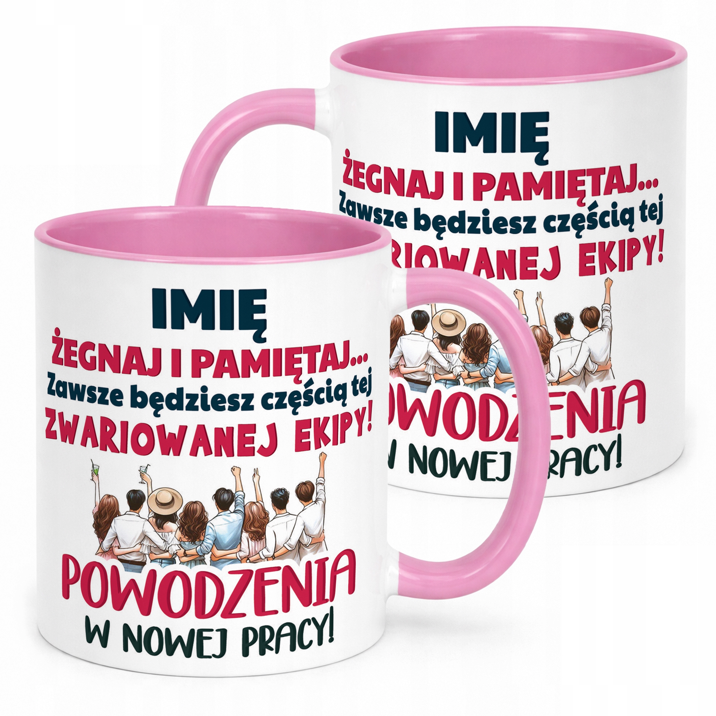 Kubek Różowy Personalizowany Pożeganie Odejście z Pracy Prezent