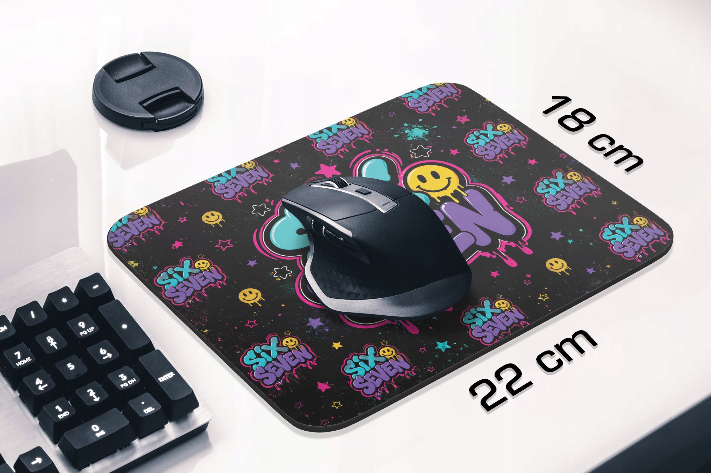 Podkładka pod mysz z nadrukiem 67 Six Seven dla graczy