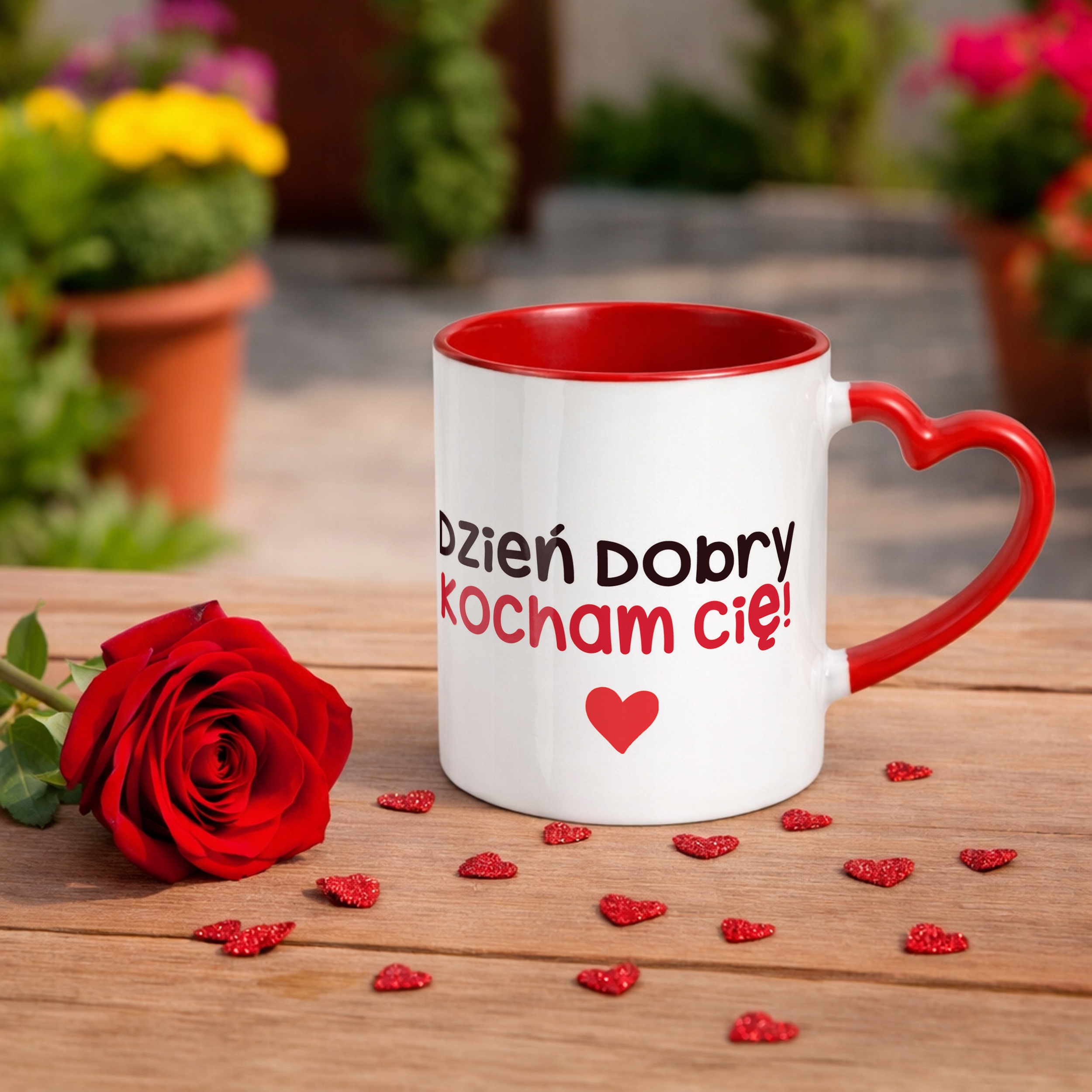 Kubek Walentynkowy Personalizowany Serce Walentynki Prezent Upominek
