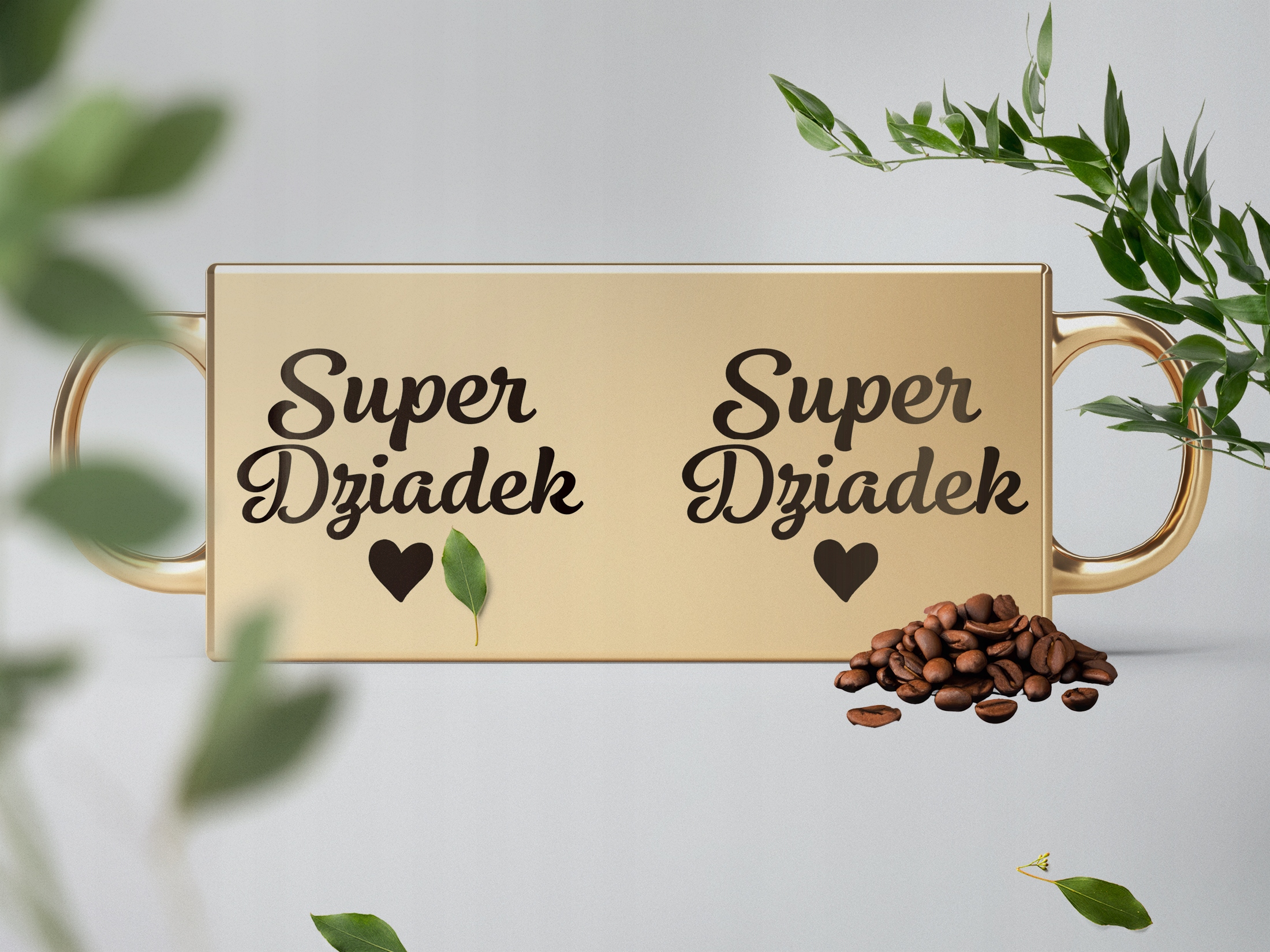 Kubek ceramiczny Złoty 330 ml Dzień Dziadka Prezent Super Dziadek