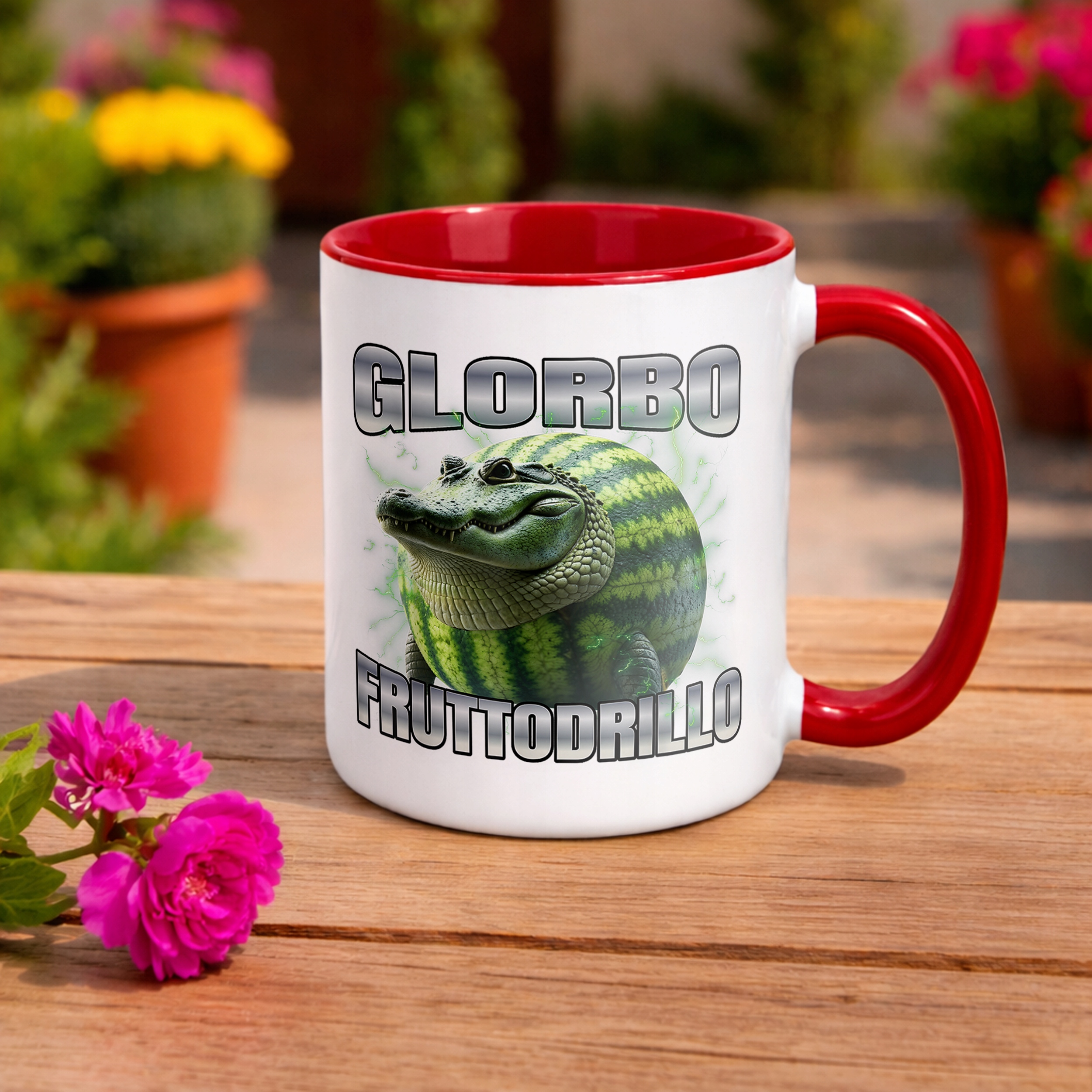 Kubek ceramiczny Glorbo Fruttodrillo viral tiktok brainrot