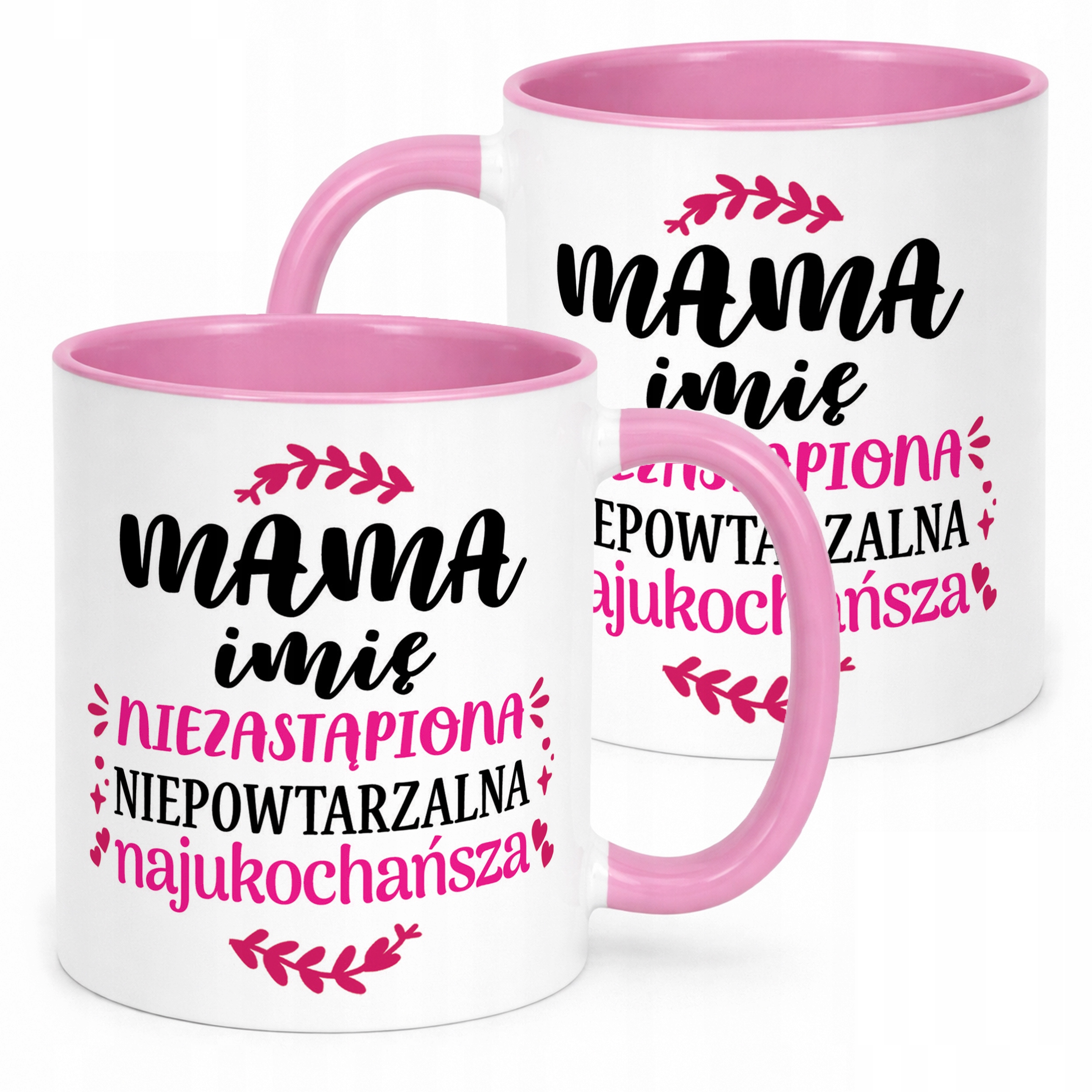Kubek Różowy Personalizowany Dzień Matki Dla Mamy Prezent Upominek