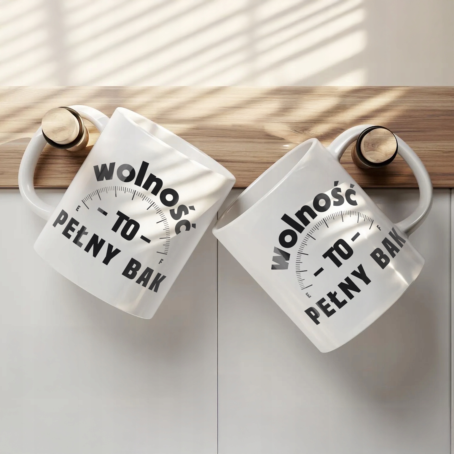 Kubek ceramiczny Wolność To Pełny Bak Dla Fanów Motoryzacji Prezent