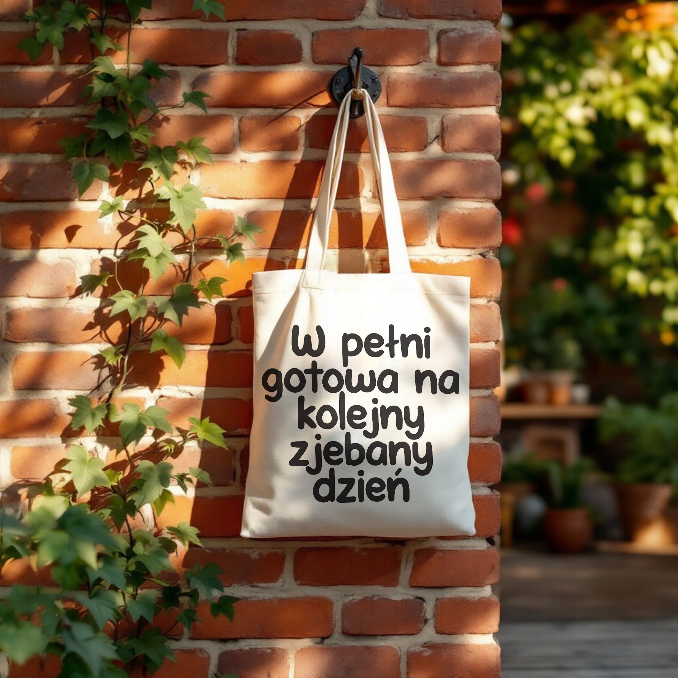 Torba bawełniana na zakupy W Pełni Gotowa Zabawny Prezent