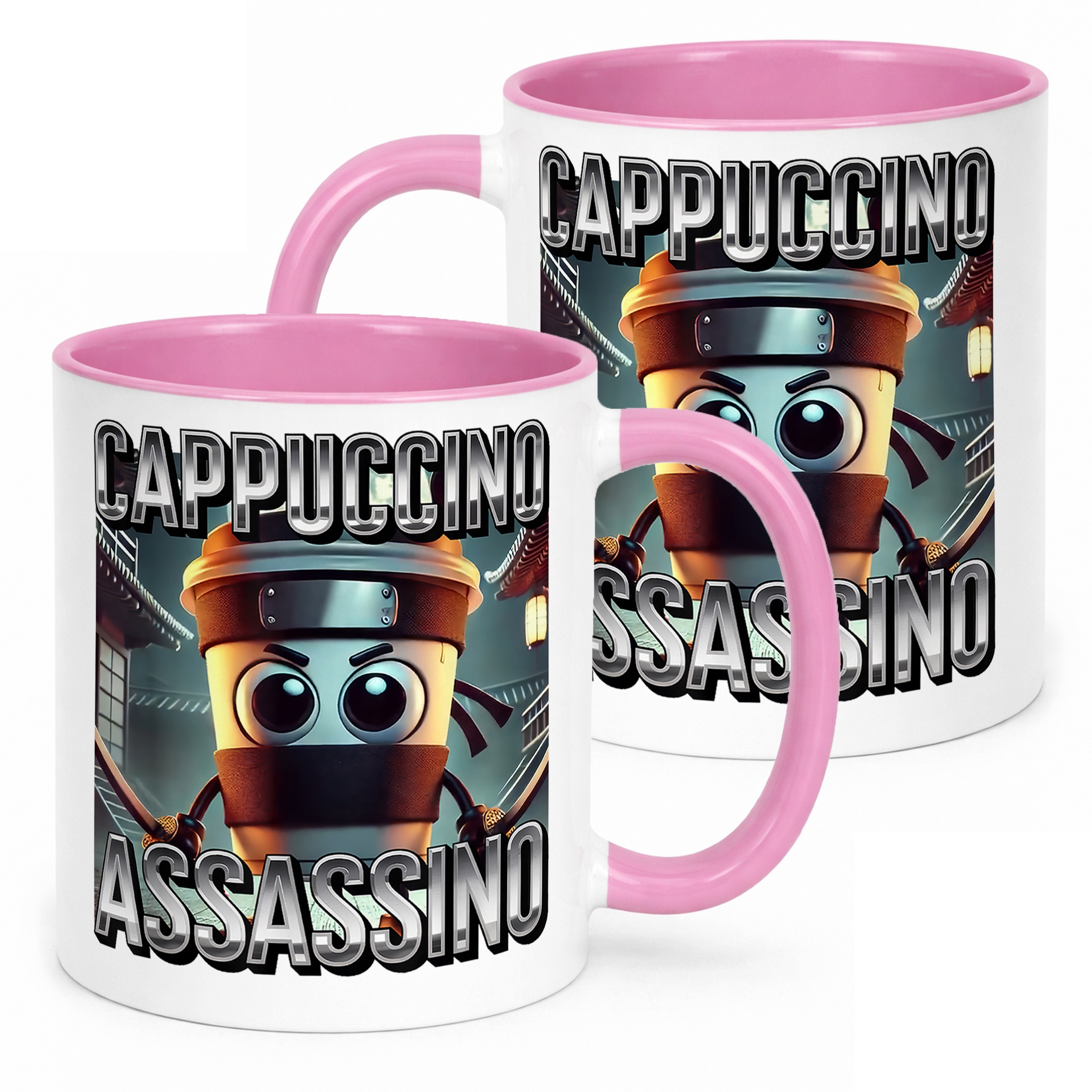 Kubek Różowy Cappuccino Assassino viral tiktok brainrot
