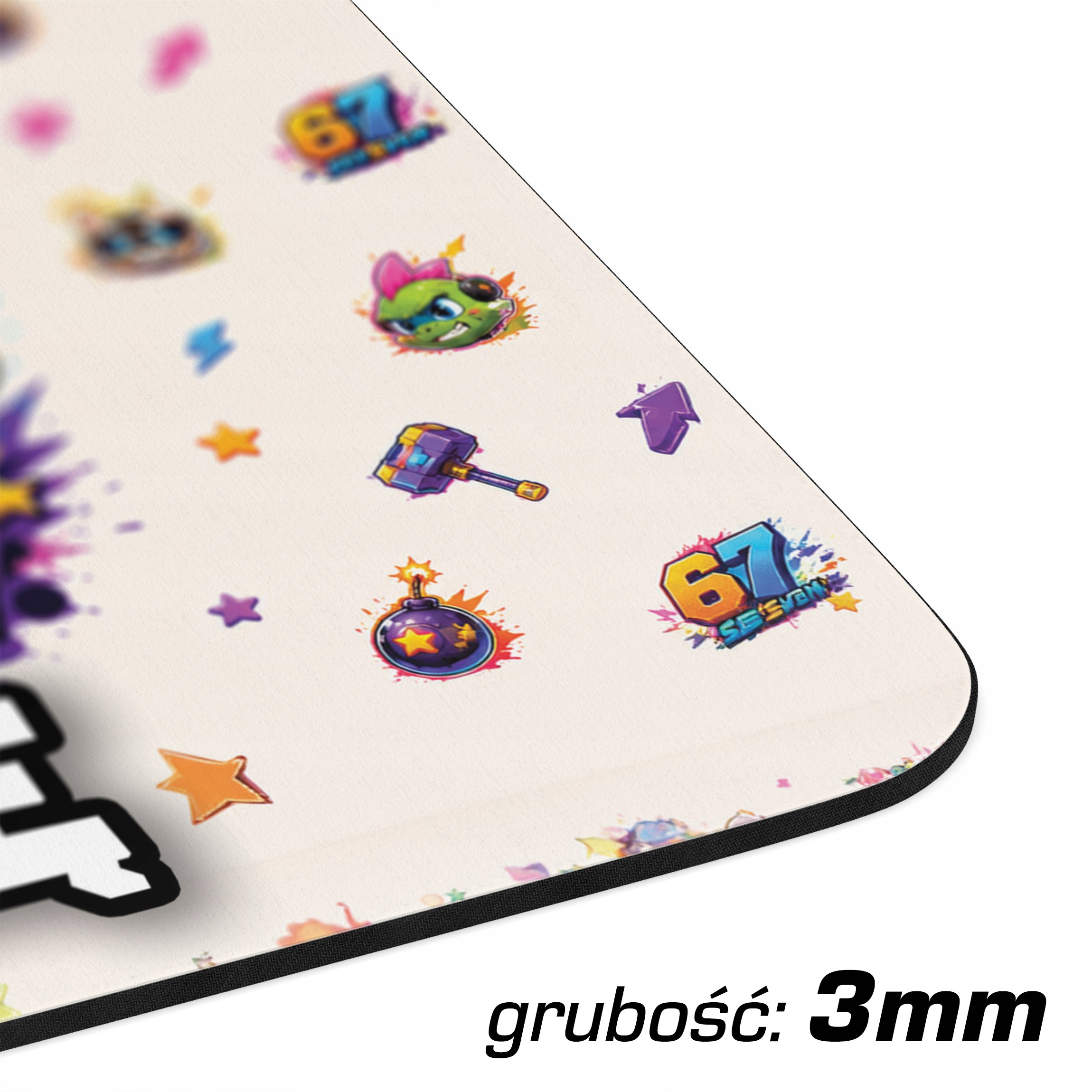 Podkładka pod mysz personalizowana z nadrukiem 67 Six Seven dla graczy
