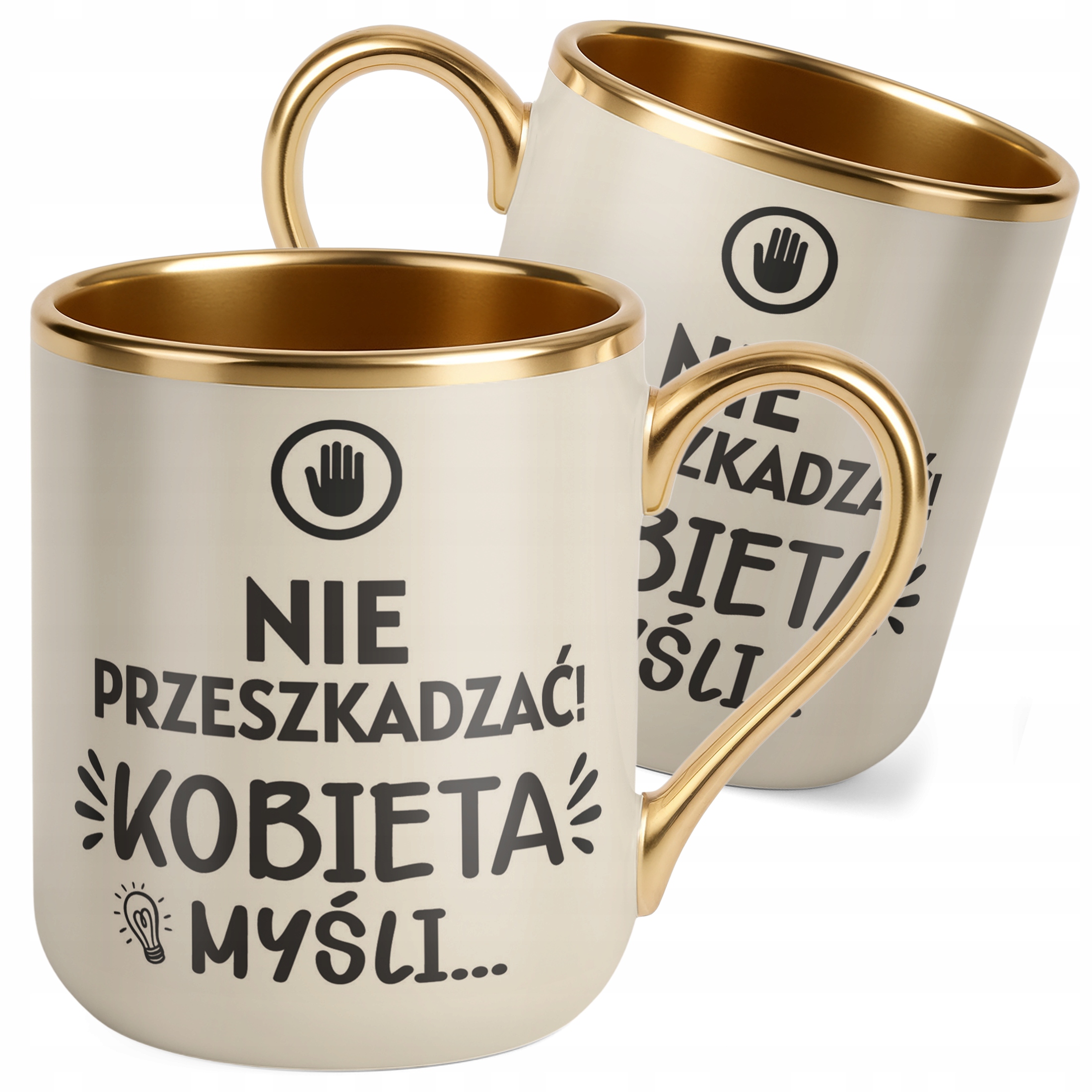 Kubek Premium Złoty Ecru Dzień Kobiet Zabawny Prezent Upominek Dla Kobiety