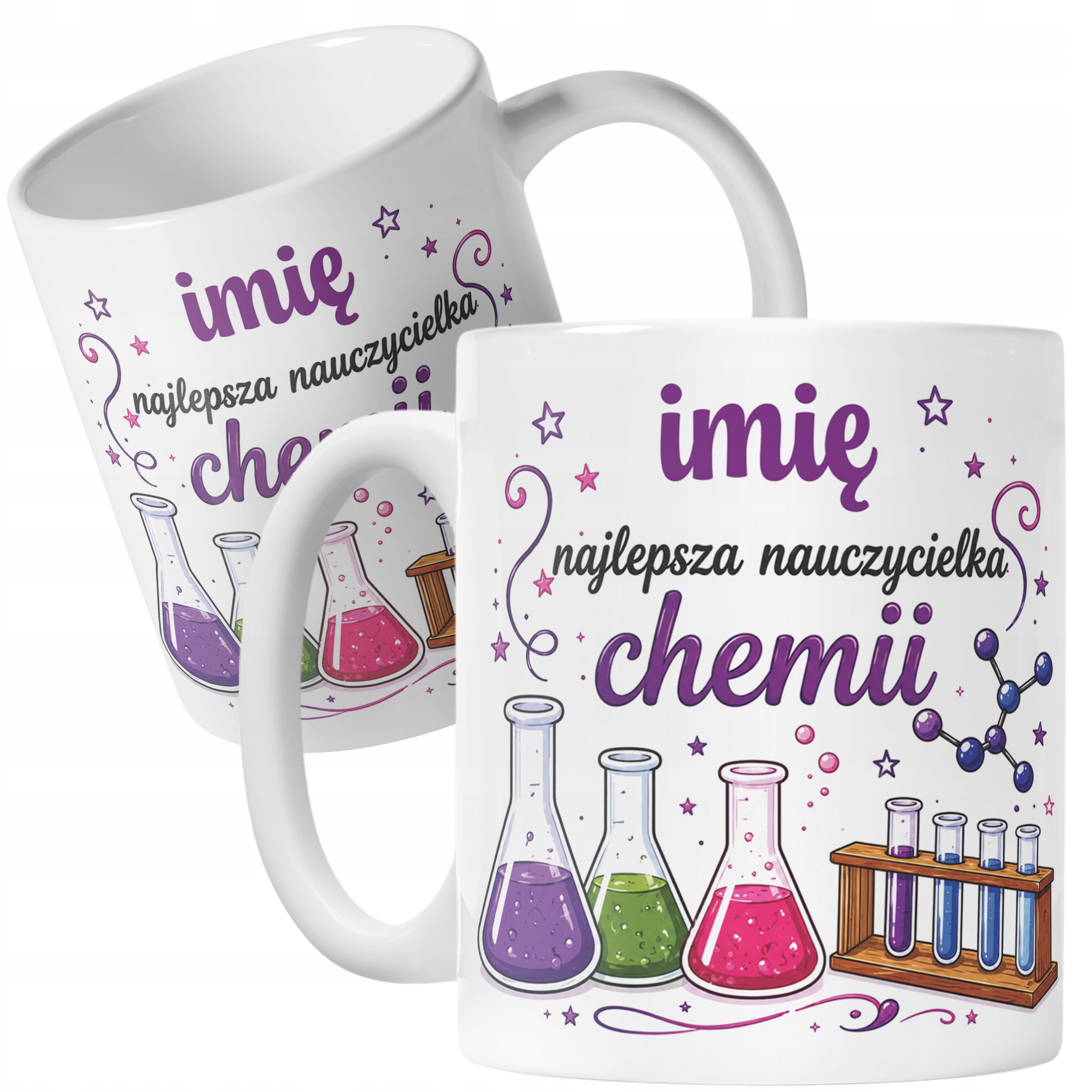 Kubek z Imieniem Dzień Nauczyciela Zakończenie Roku Chemia Prezent