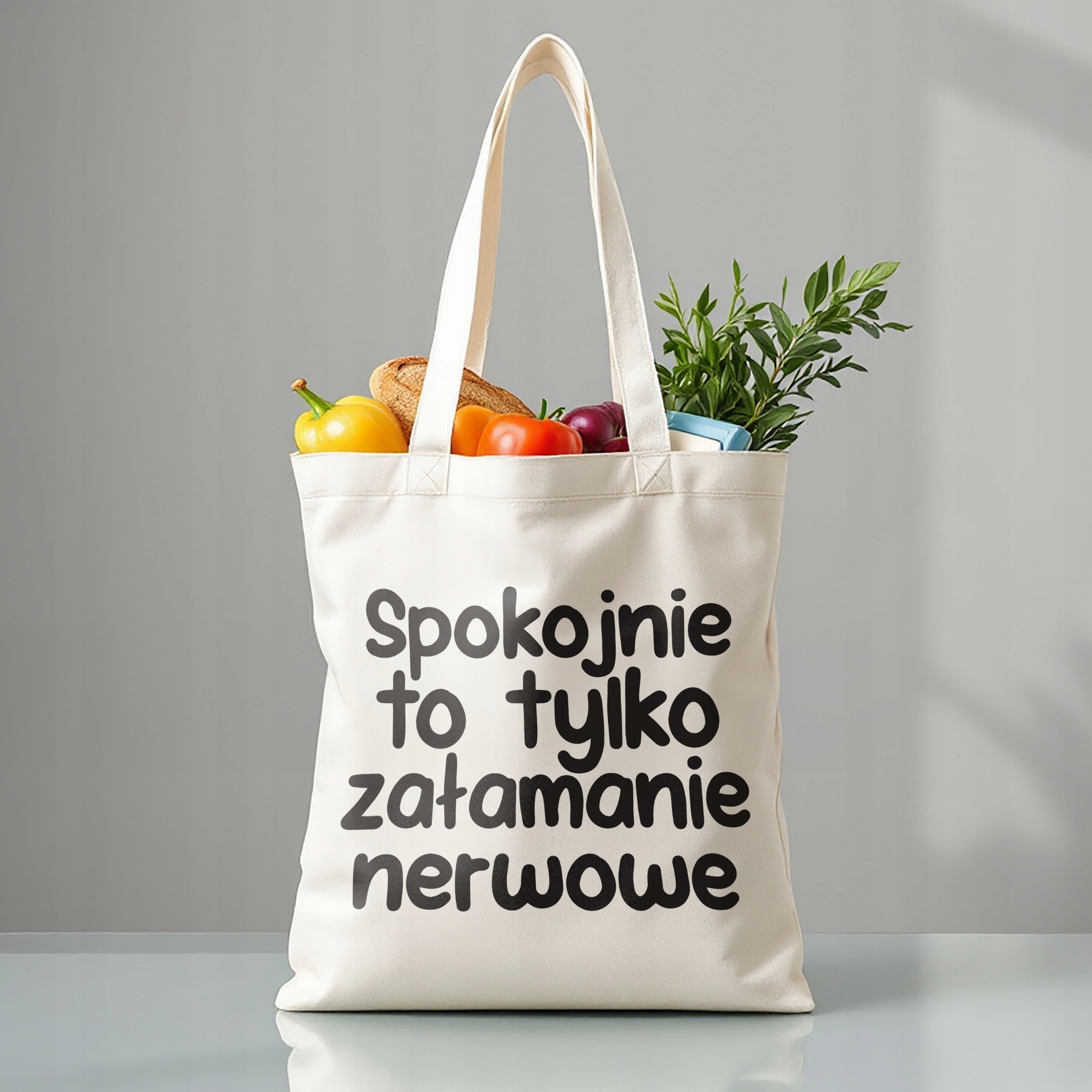 Torba bawełniana premium Spokojnie To Tylko Załamanie Nerwowe Prezent