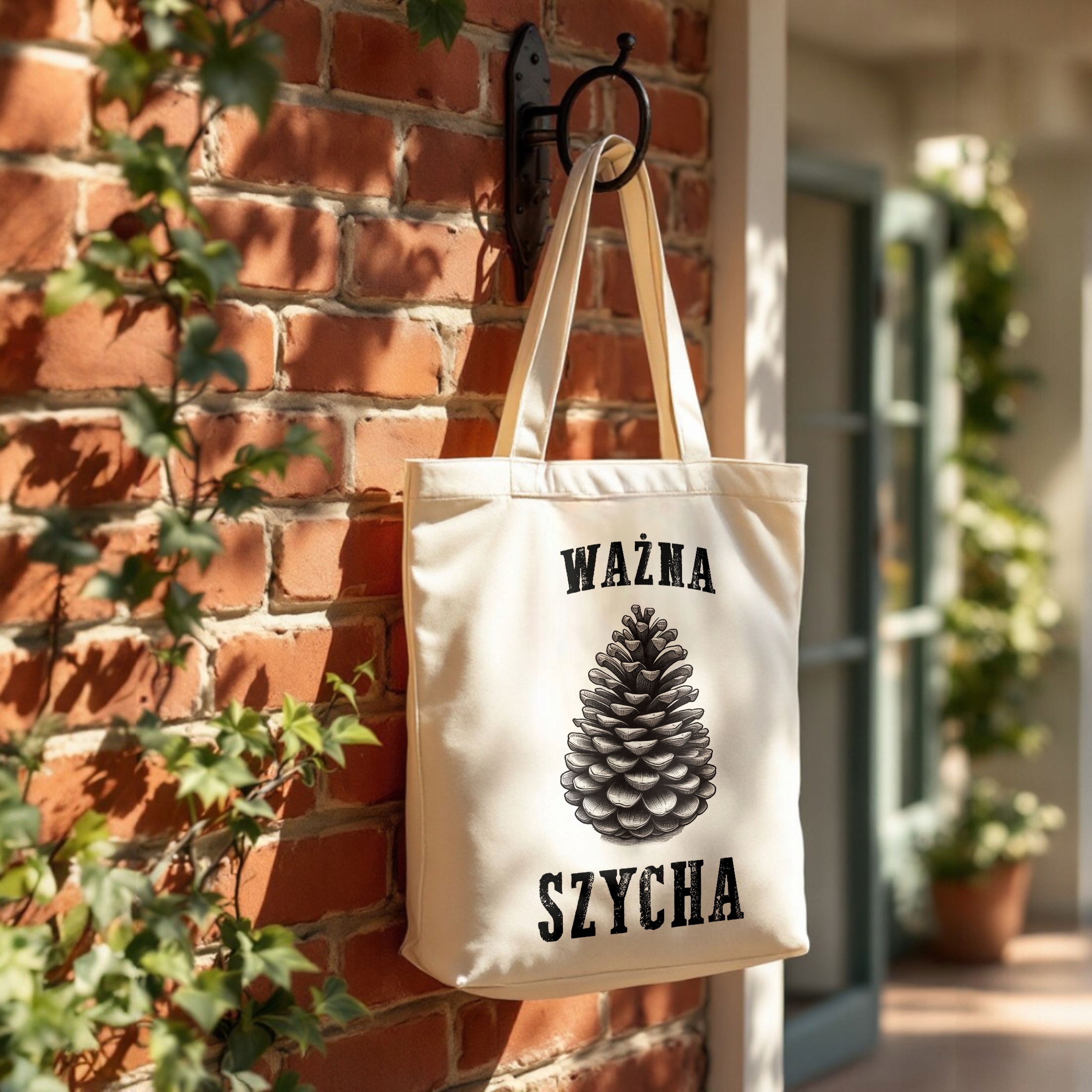 Torba bawełniana premium Ważna Szycha Zabawny Prezent