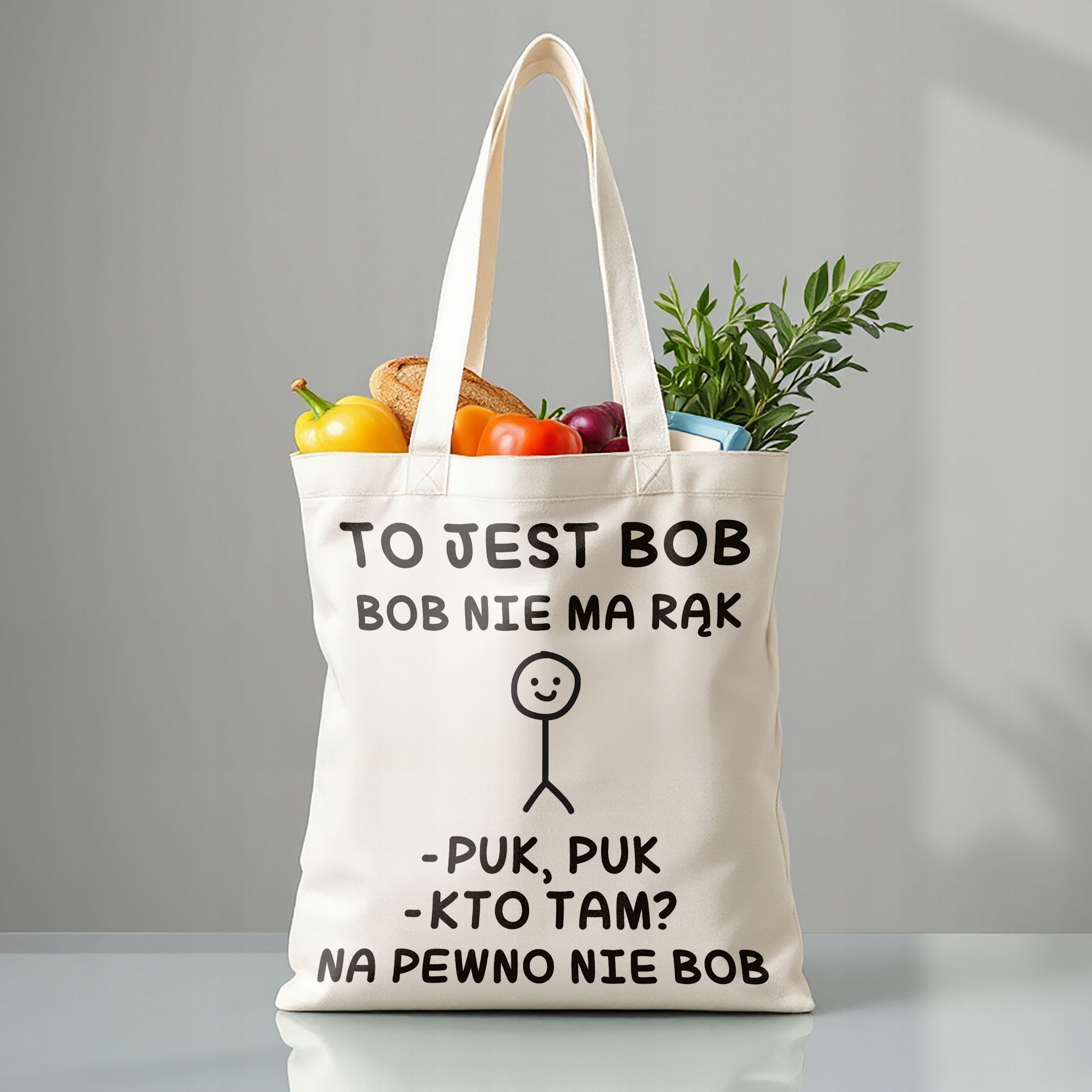 Torba bawełniana premium To Jest Bob Nie Ma Rąk Zabawny Prezent