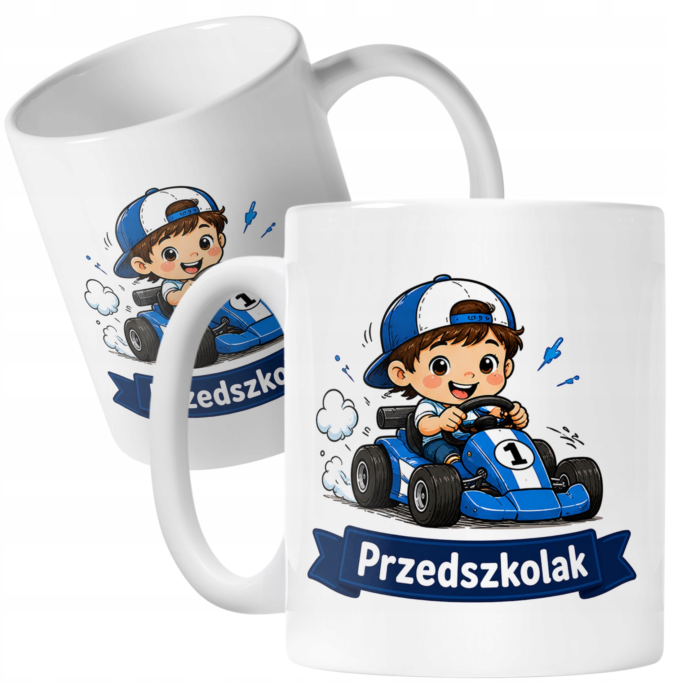 Biały Kubek z nadrukiem Przedszkolak Szkoła Dla Dzieci Prezent