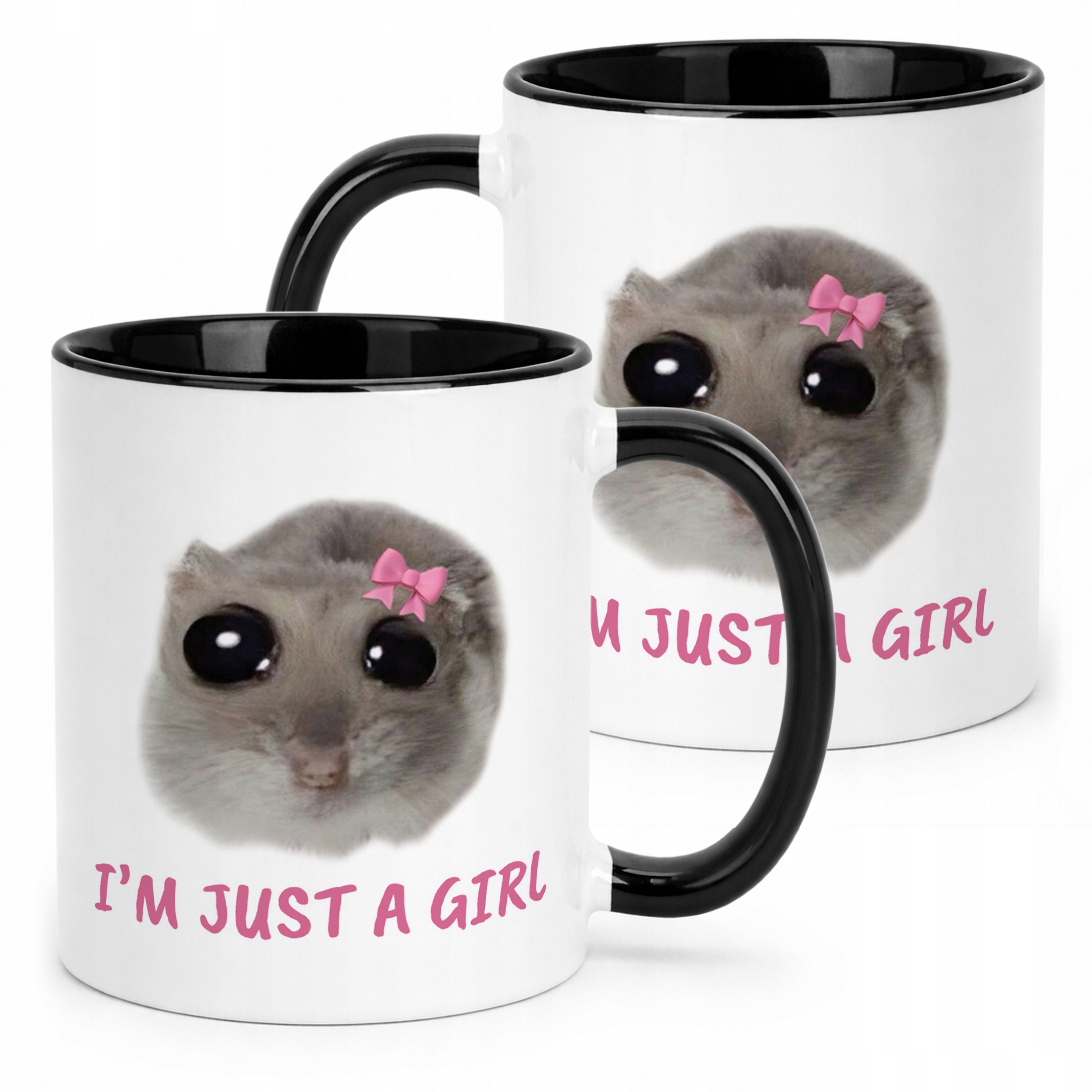 Kubek Czarny I’m Just A Girl Dla Dziewczyny Prezent Upominek