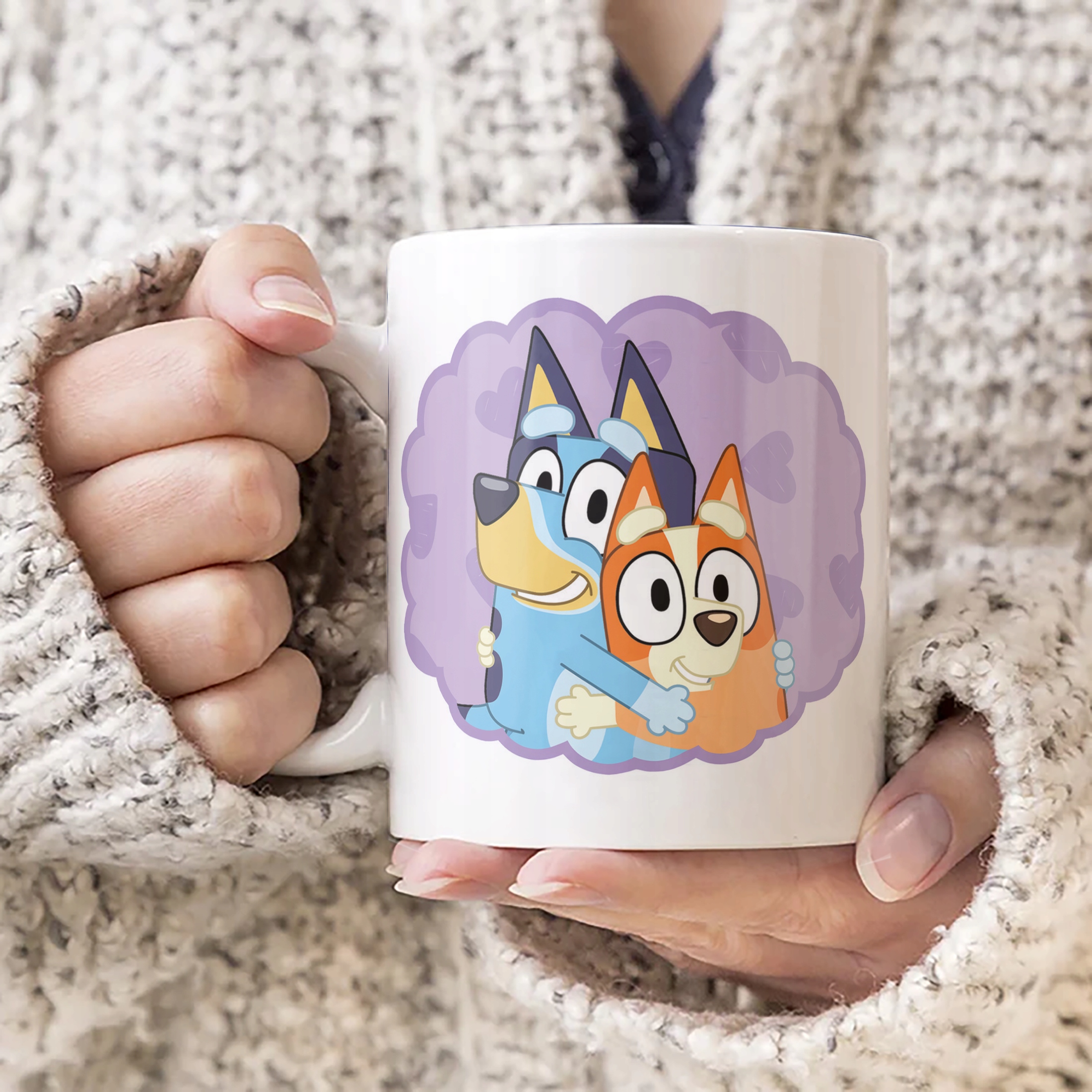 Kubek ceramiczny Bluey Bingo Dla Fana Bajki Dla Dzieci Prezent
