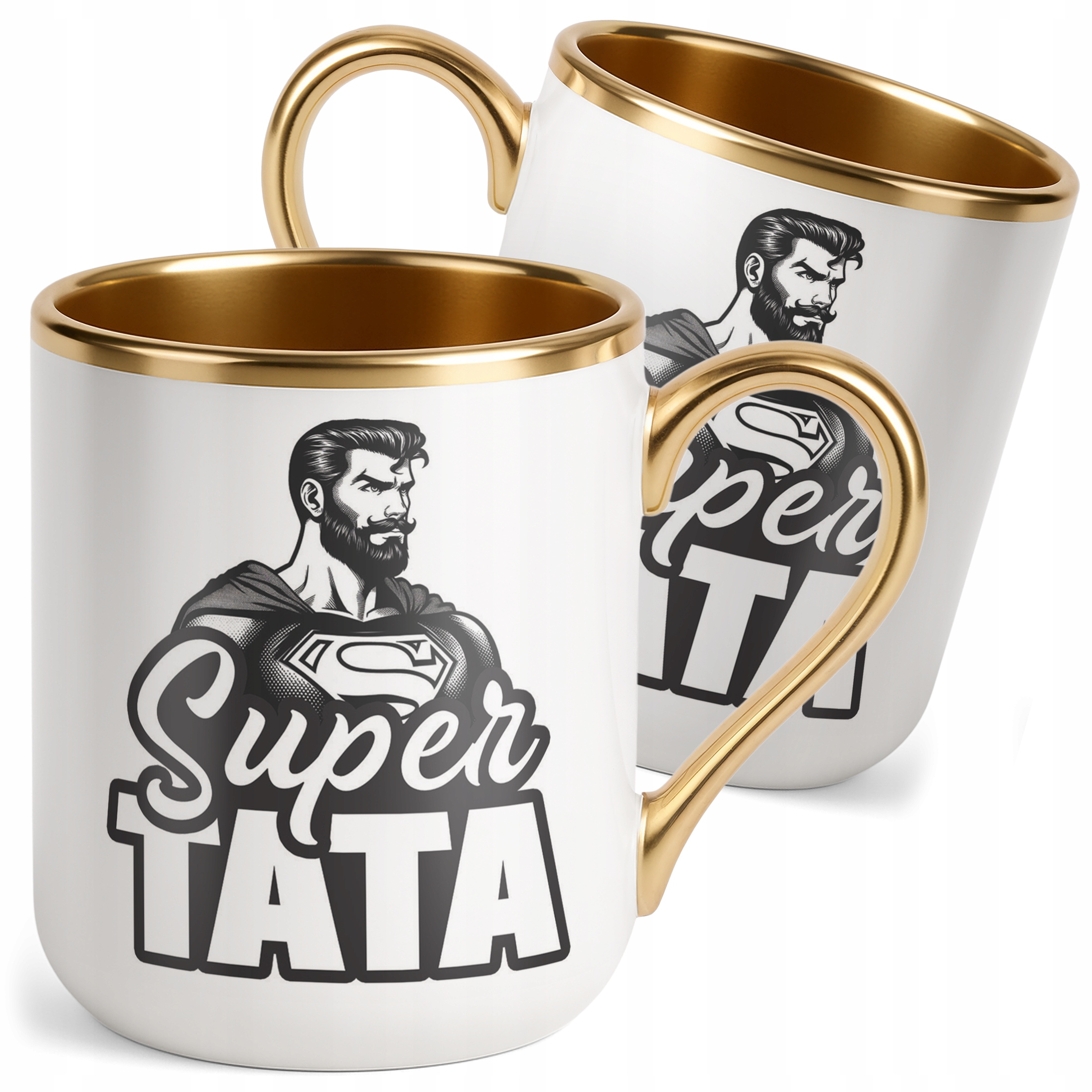 Kubek Premium Złoty Dzień Ojca Dla Taty Super Tata Prezent