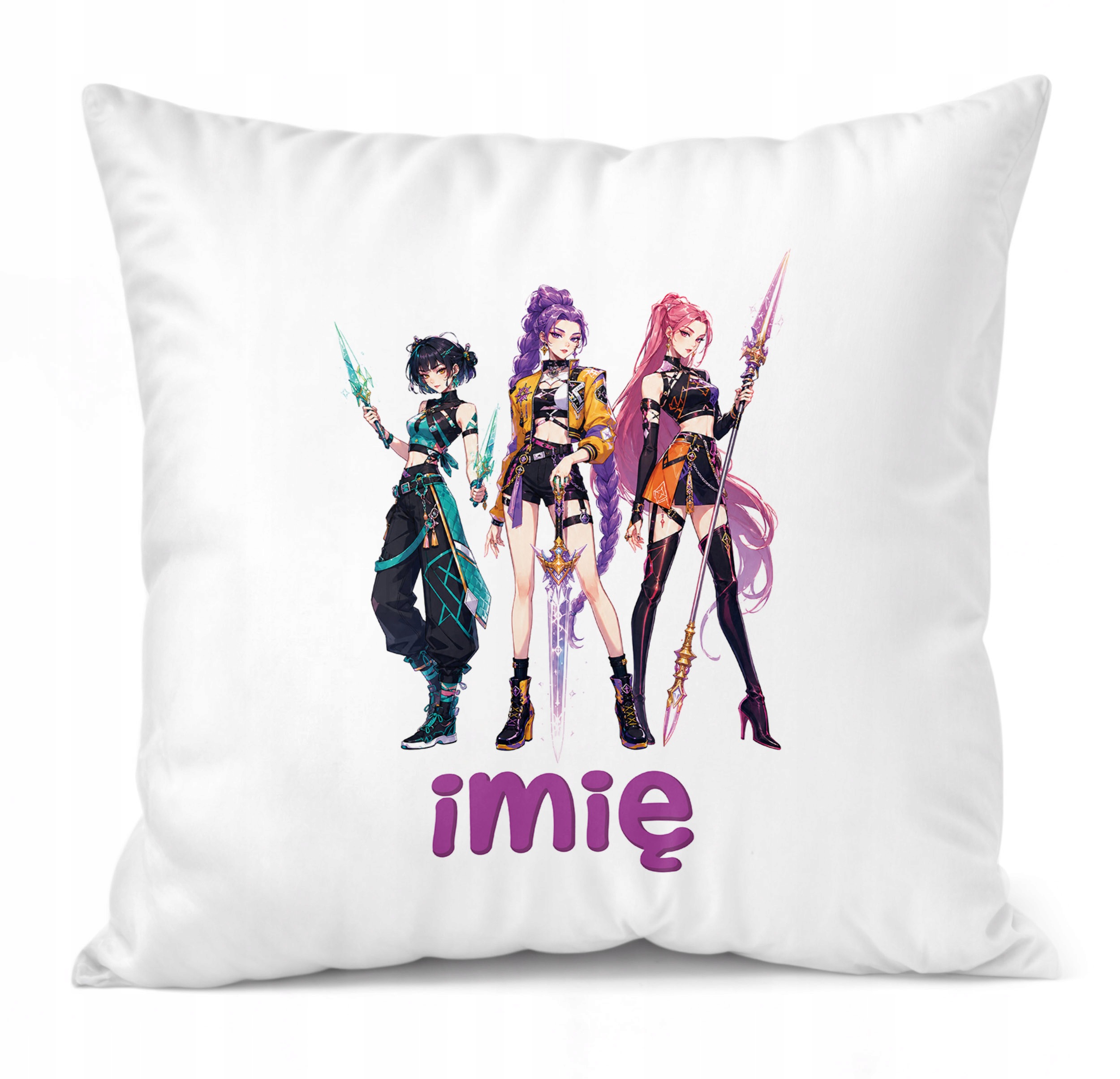 Zestaw Personalizowany Kubek Czerwony Poduszka Łowczynie Kpop Prezent