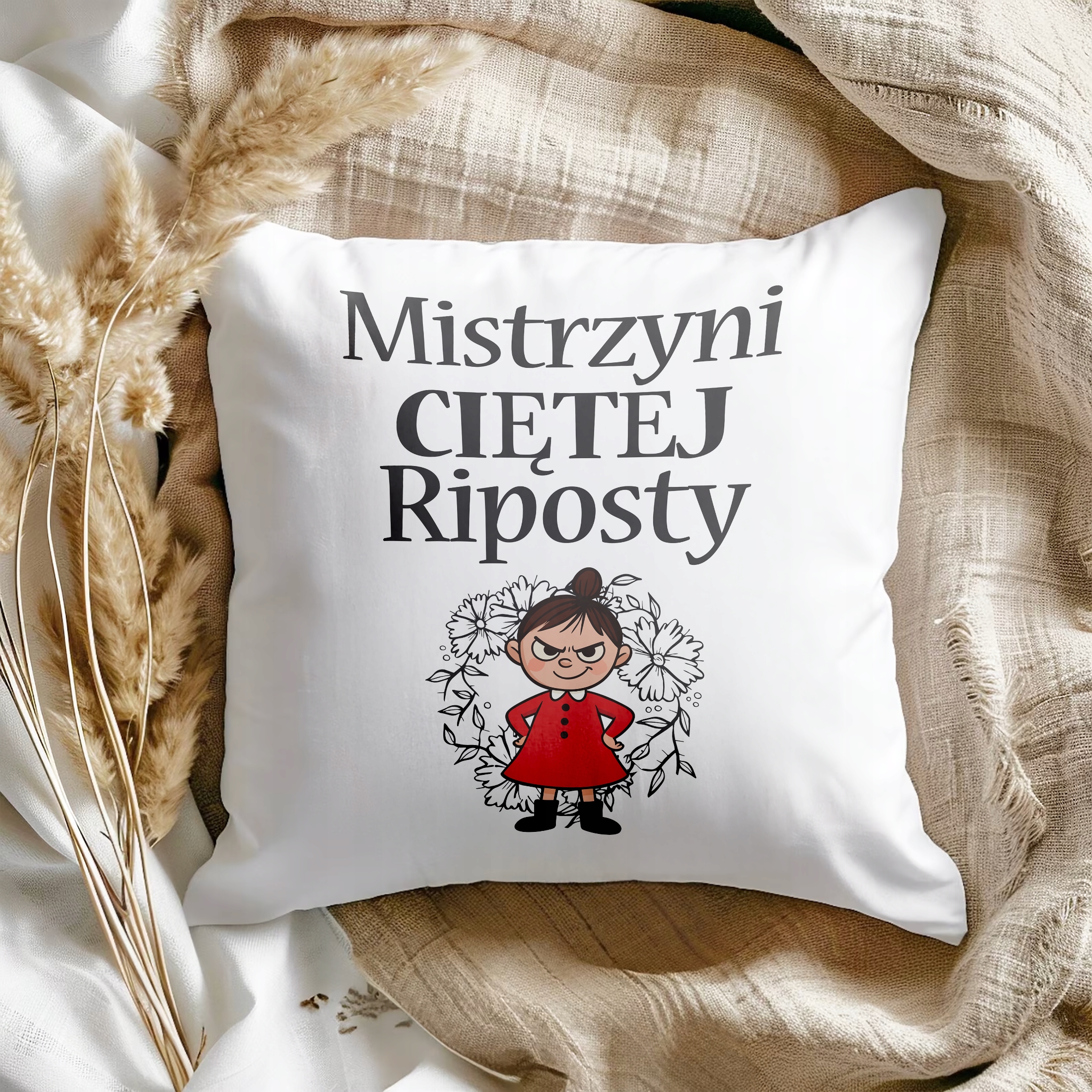 Poduszka 38x38cm Dzień Kobiet Zabawny Prezent Dla Kobiety Upominek