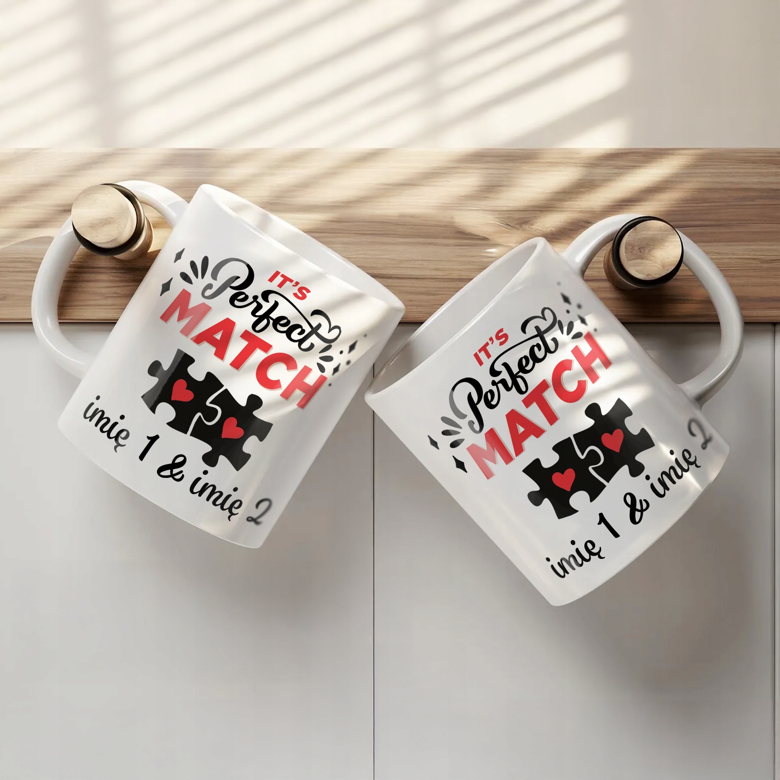 Kubek ceramiczny Personalizowany Walentynki Z imionami Dla Pary Prezent