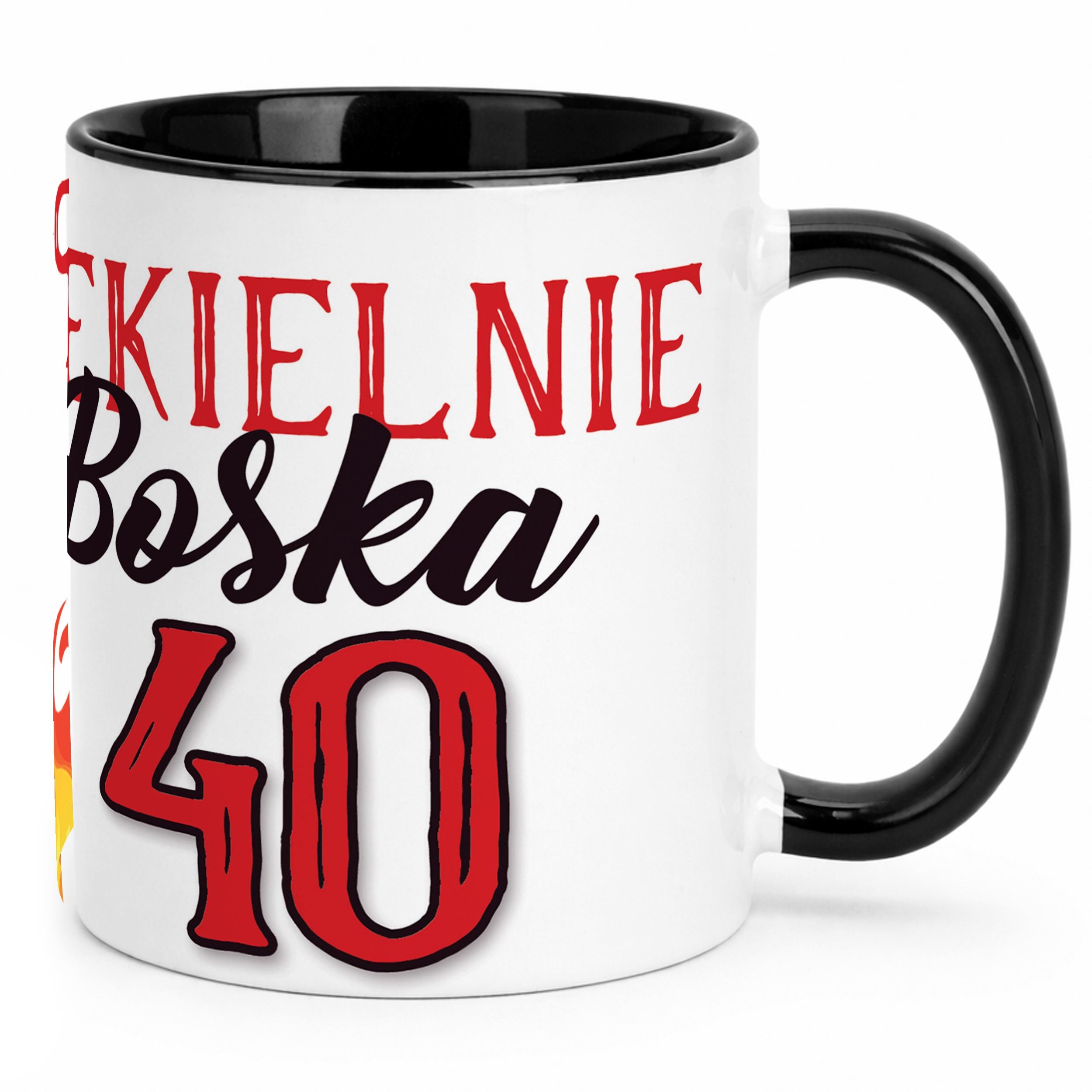 Kubek Czarny Piekielnie Boska 40 Dla Kobiety Urodziny Prezent