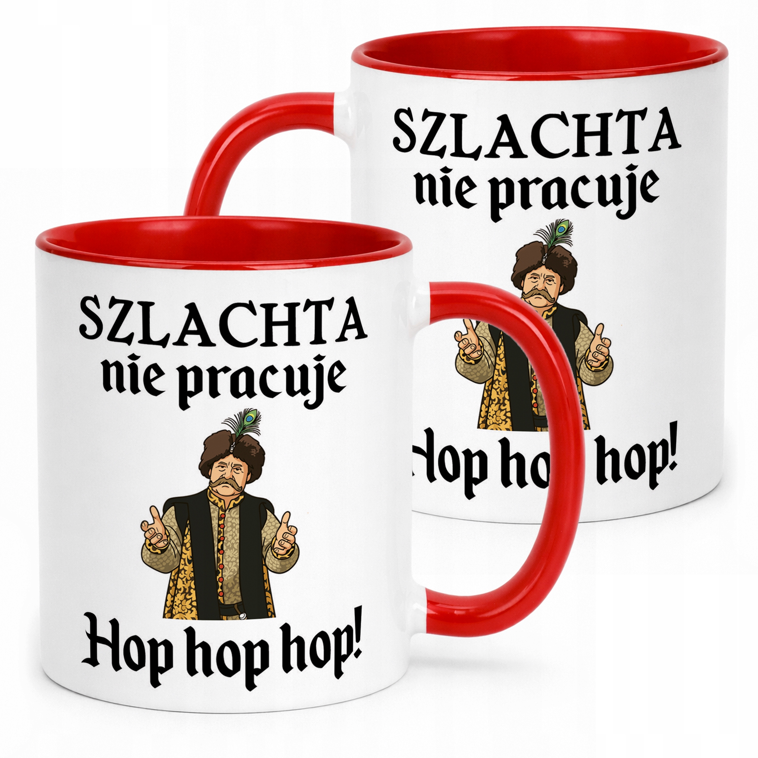 Kubek ceramiczny 1670 Szlachta Nie Pracuje Hop Hop Hop Jan Paweł Prezent